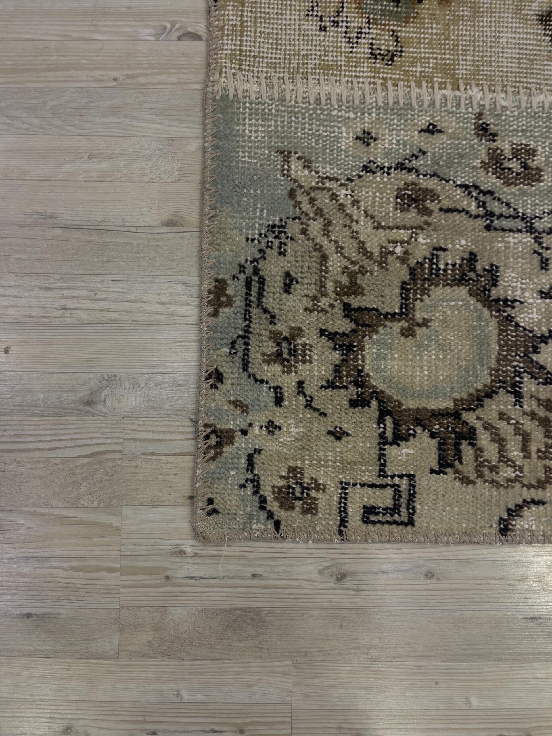 Unique Classic-Style Custom Patchwork Rug — detail view 5, handmade vintage rug