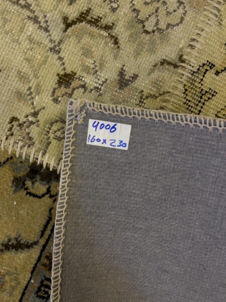 Hand-Woven Distressed Special Patchwork Rug, detail view 2, handmade rug, SKU 4006
