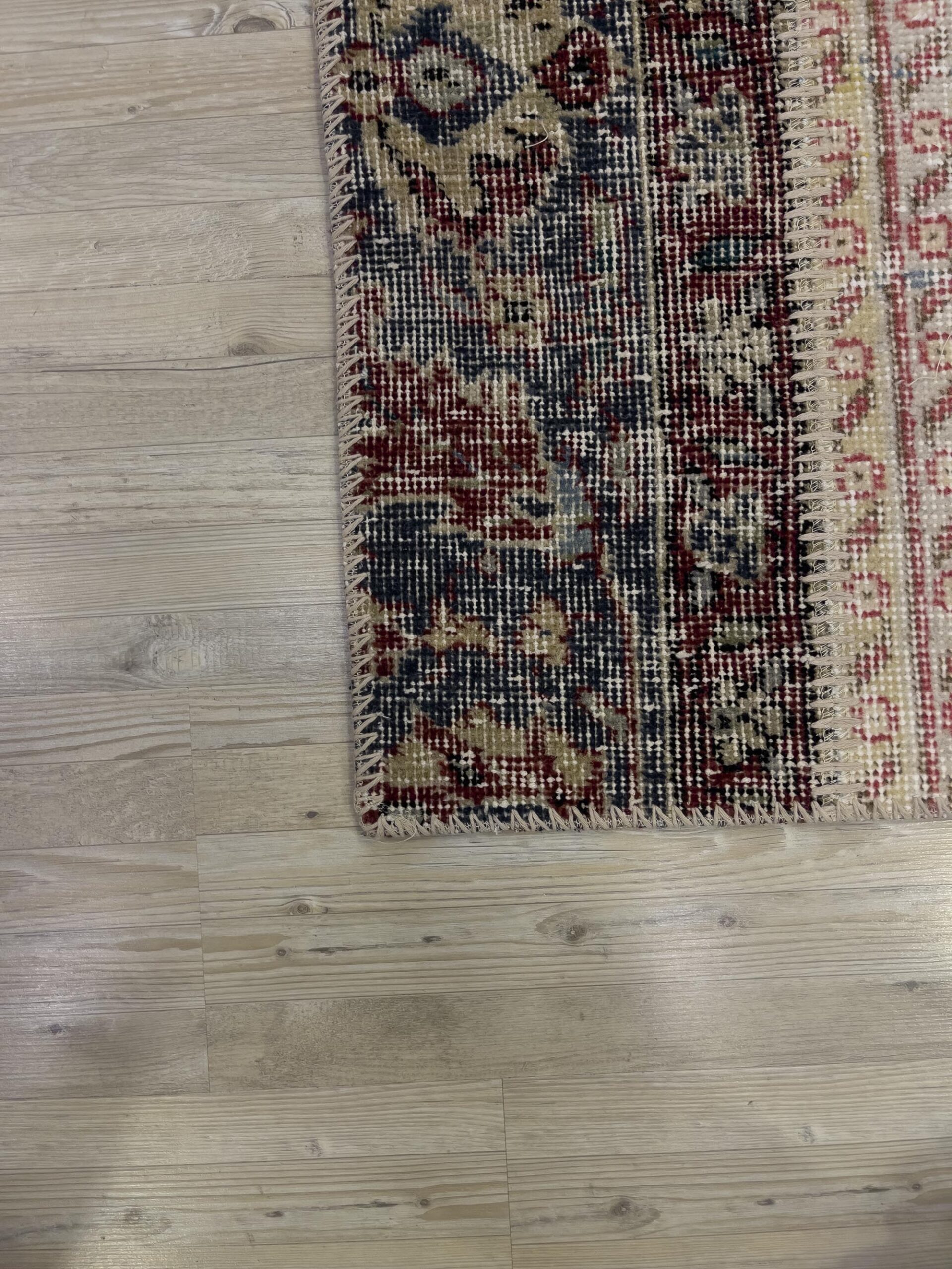 Modern, One-of-a-Kind Custom Patchwork Rug — detail view 4, handmade vintage rug