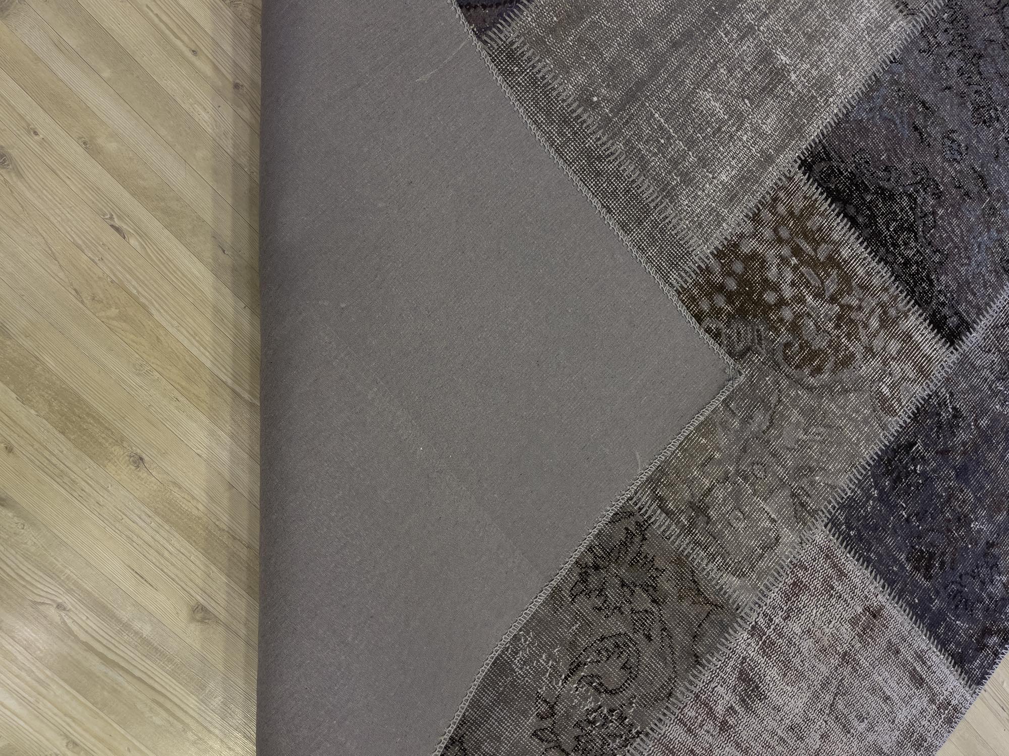 Handmade Patchwork Rug — detail view 5, handmade vintage rug