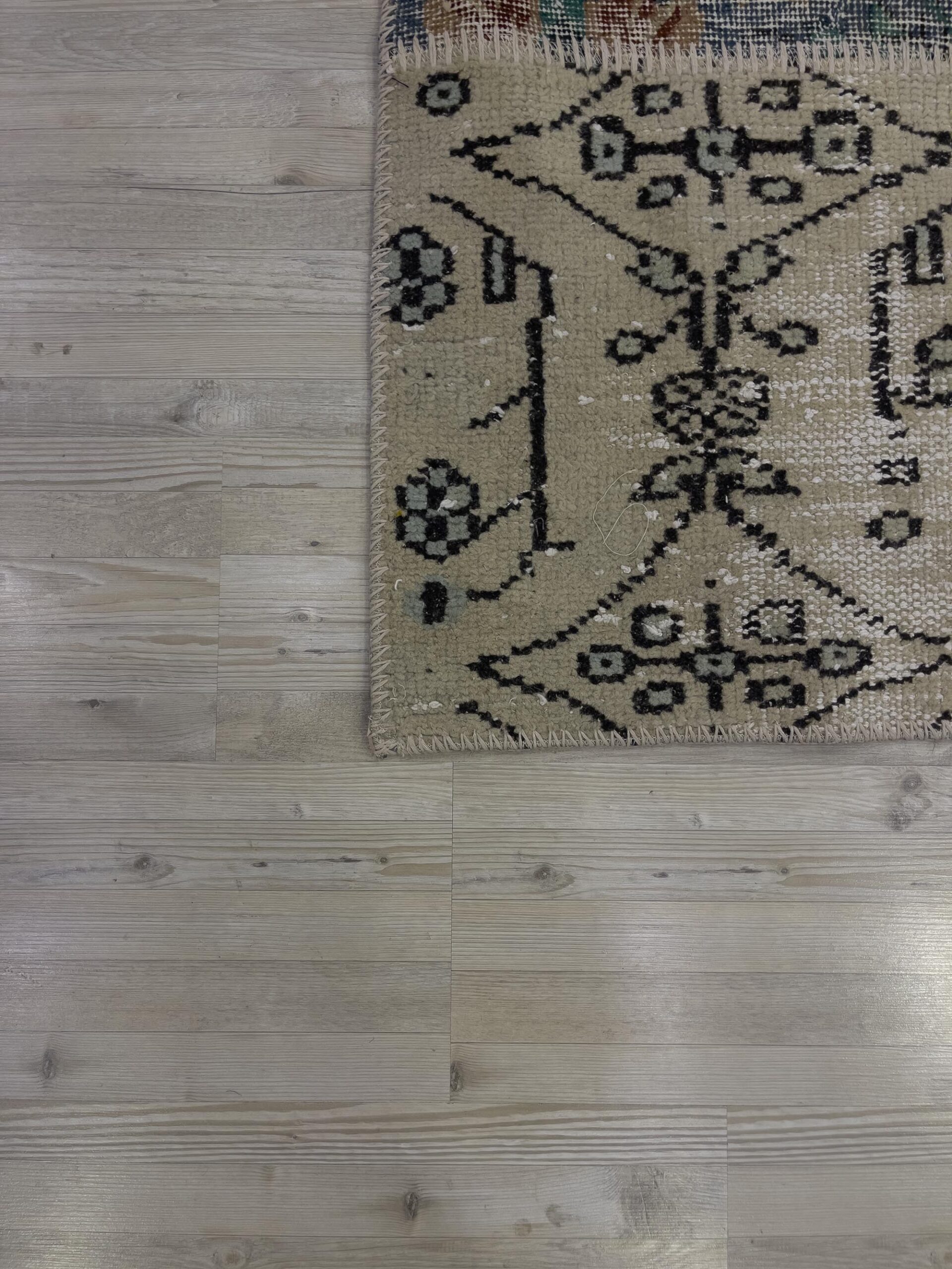 Handmade Patchwork Elegant Design Rug — detail view 5, handmade vintage rug