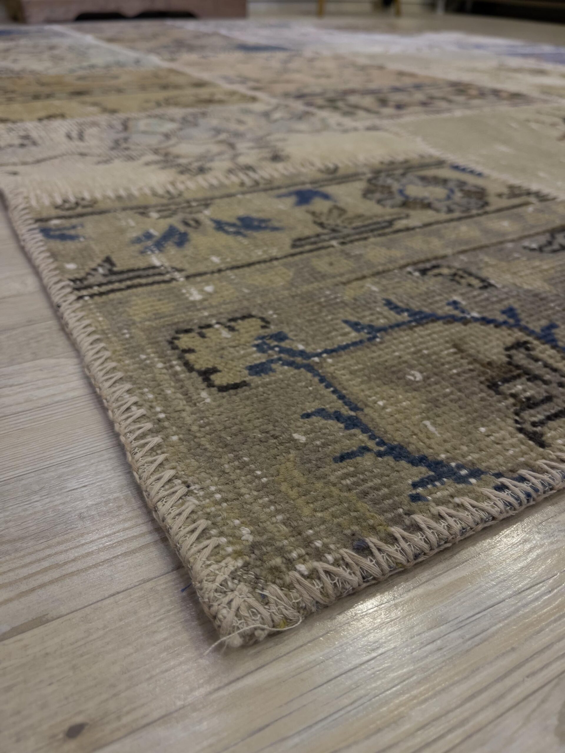 Unique Classic-Style Handmade Patchwork Rug — detail view 5, handmade vintage rug