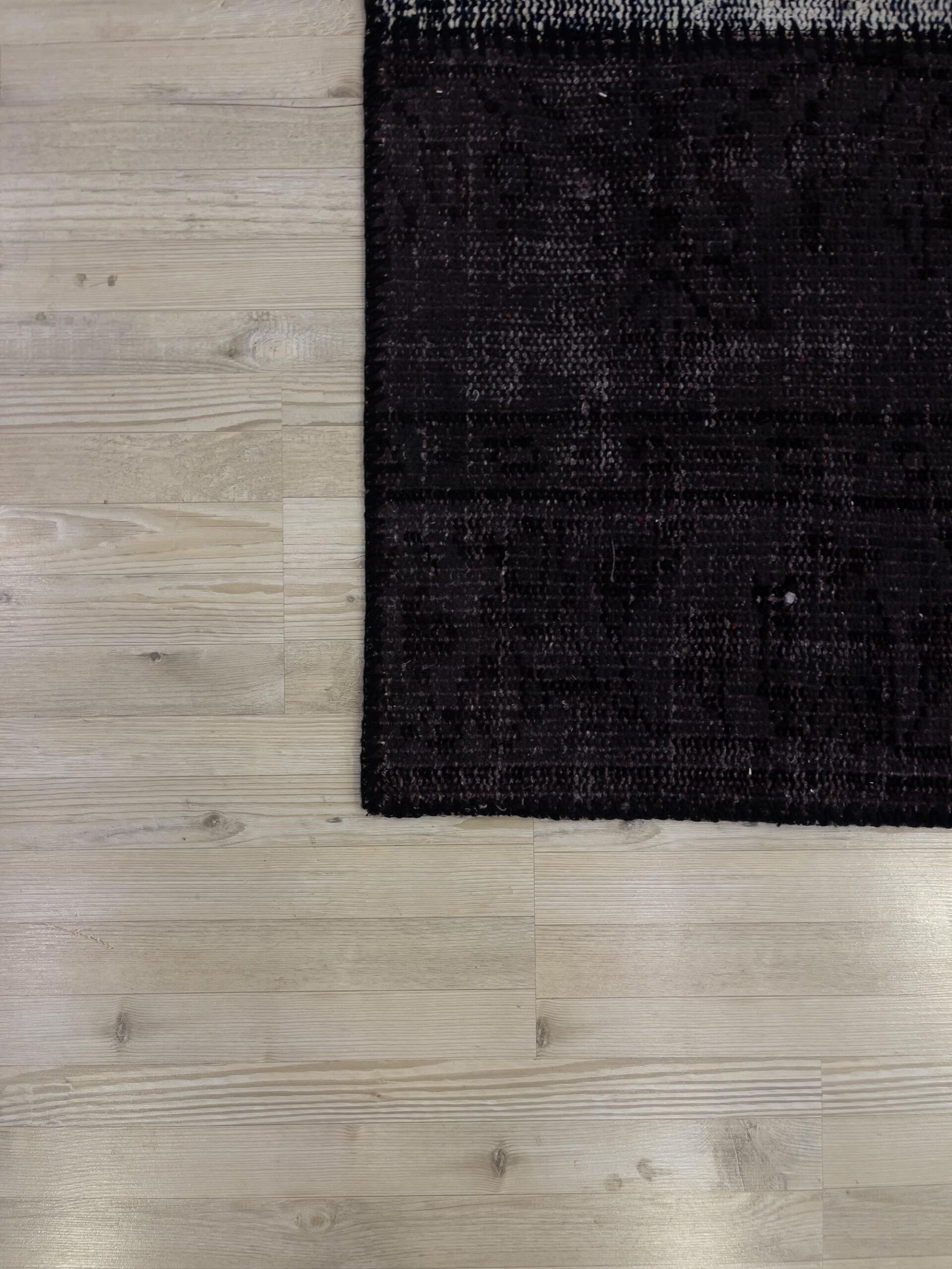 Hand-Woven Distressed Special Patchwork Rug — detail view 5, handmade vintage rug