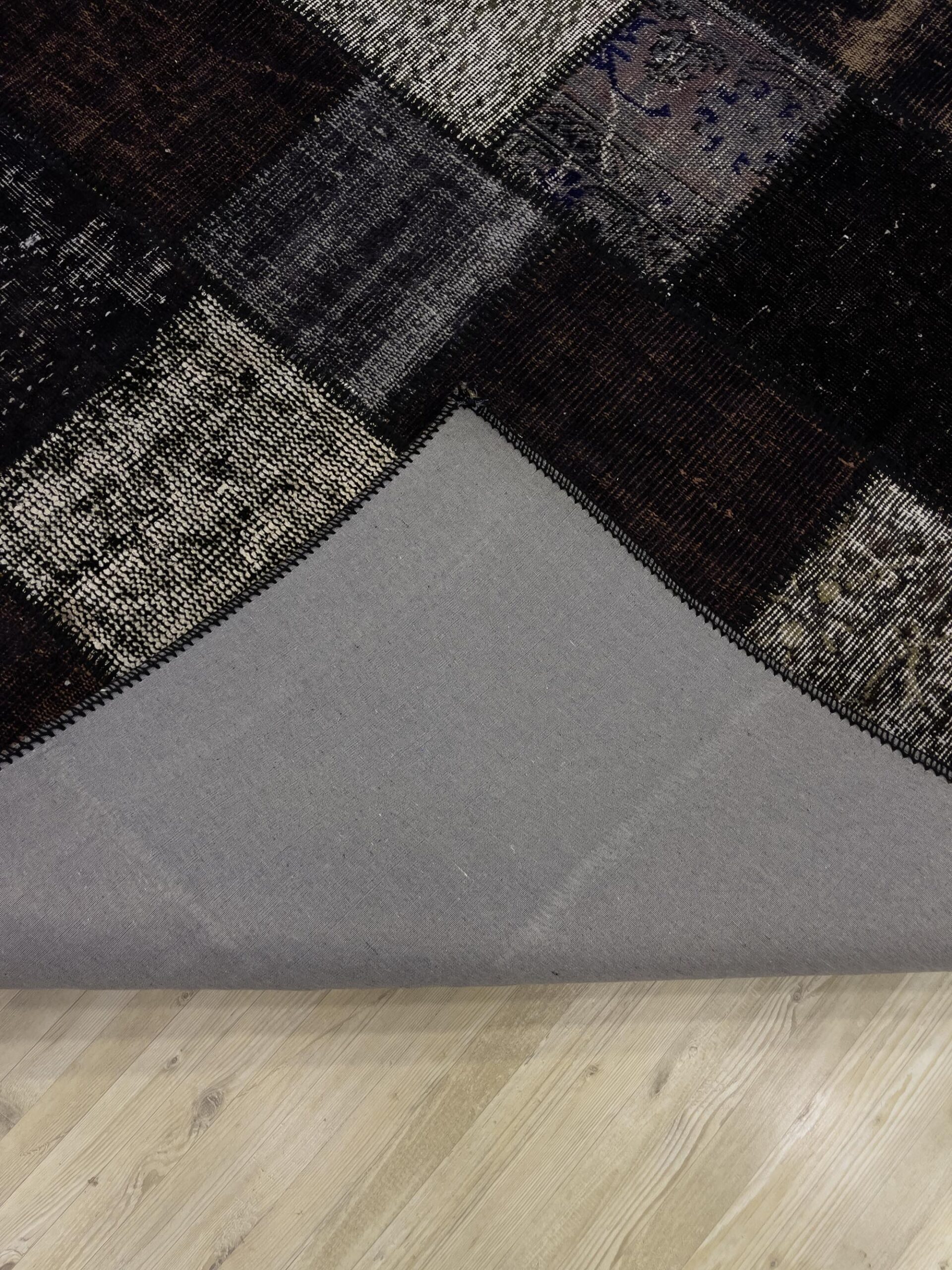 A Unique and Beautiful Custom Patchwork Rug — detail view 5, handmade vintage rug
