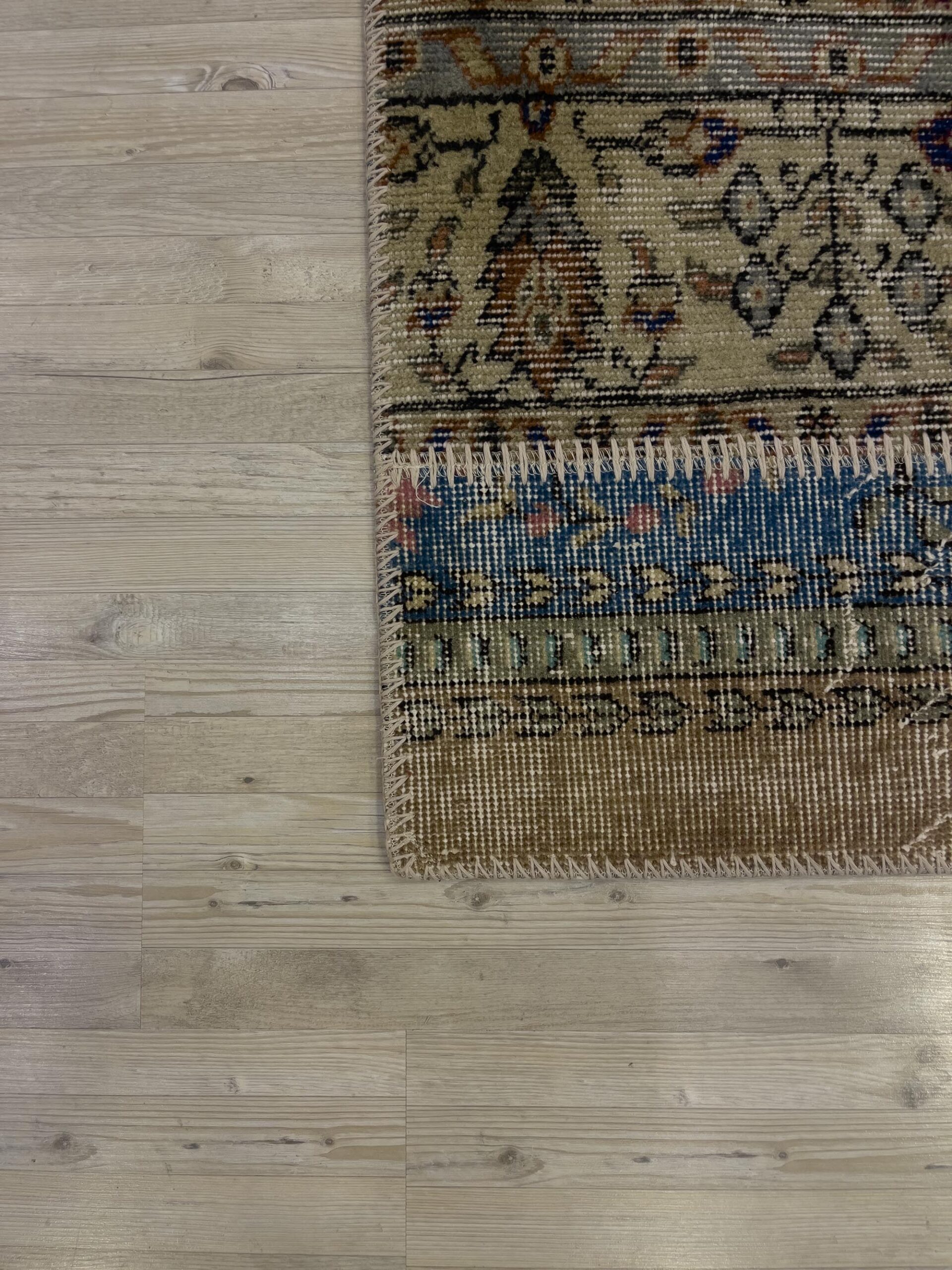 Modern, One-of-a-Kind Custom Patchwork Rug — detail view 5, handmade vintage rug