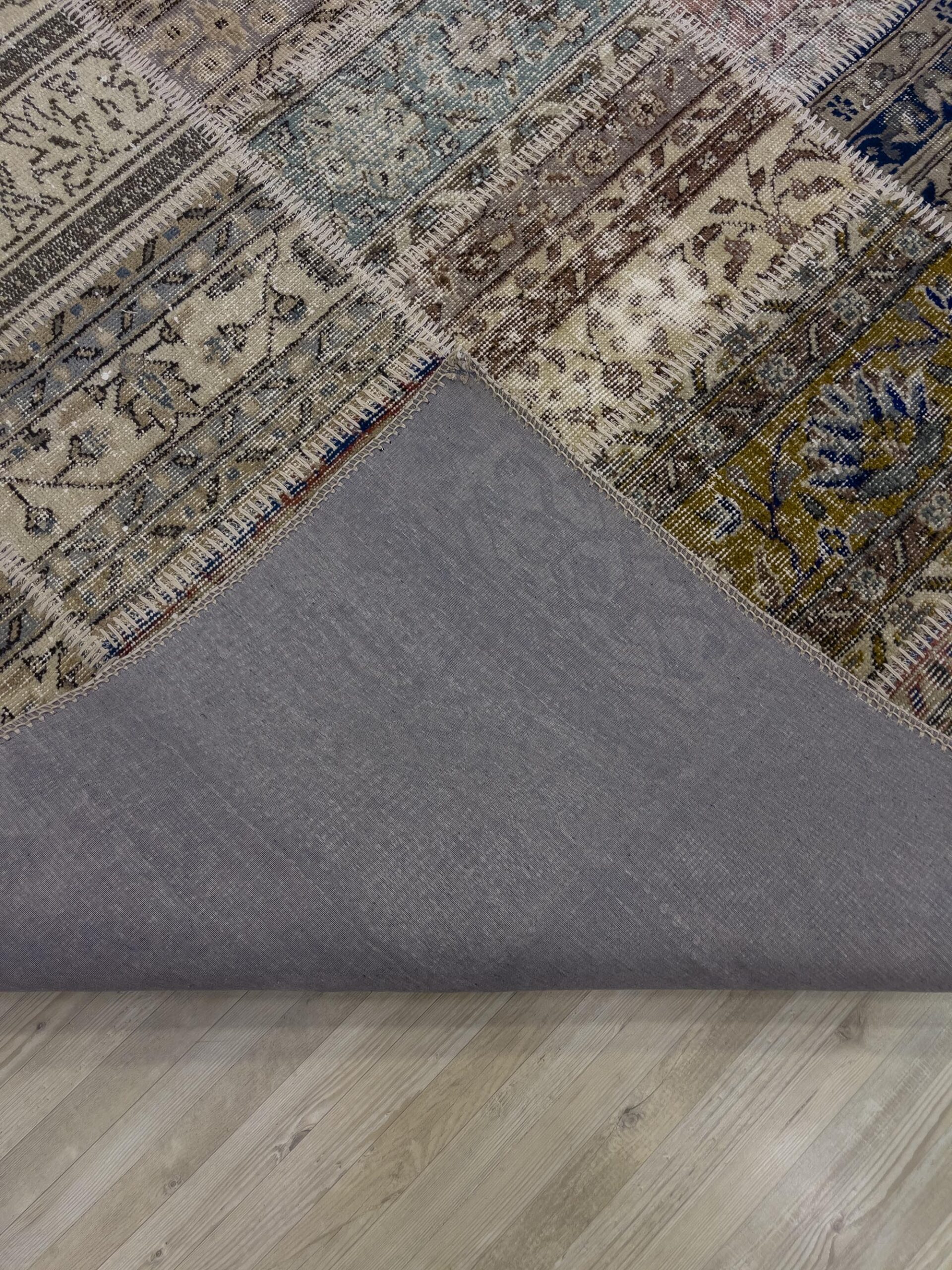 Handmade Patchwork Rug — detail view 3, handmade vintage rug