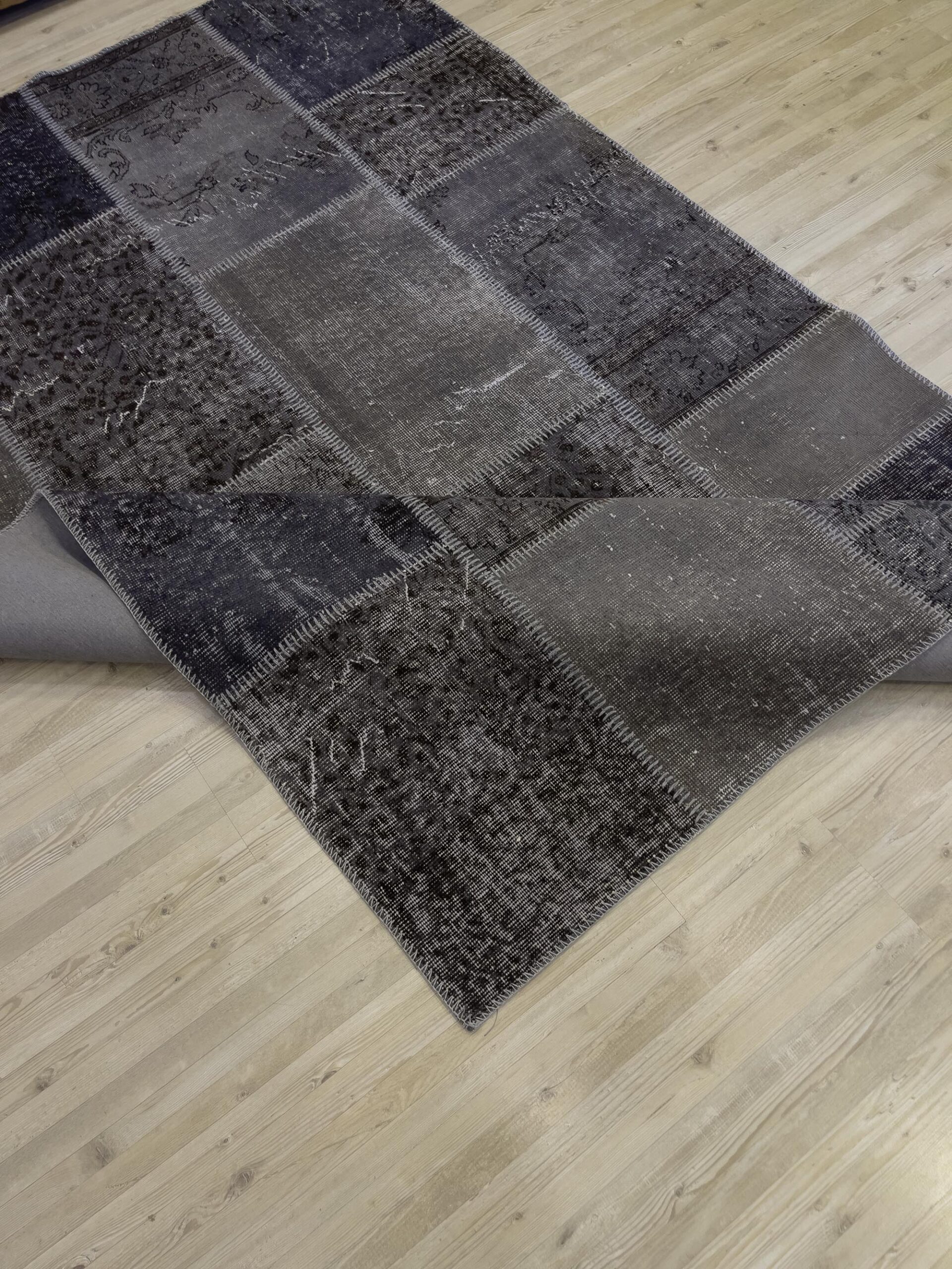Handmade Patchwork Elegant Design Rug — detail view 2, handmade vintage rug