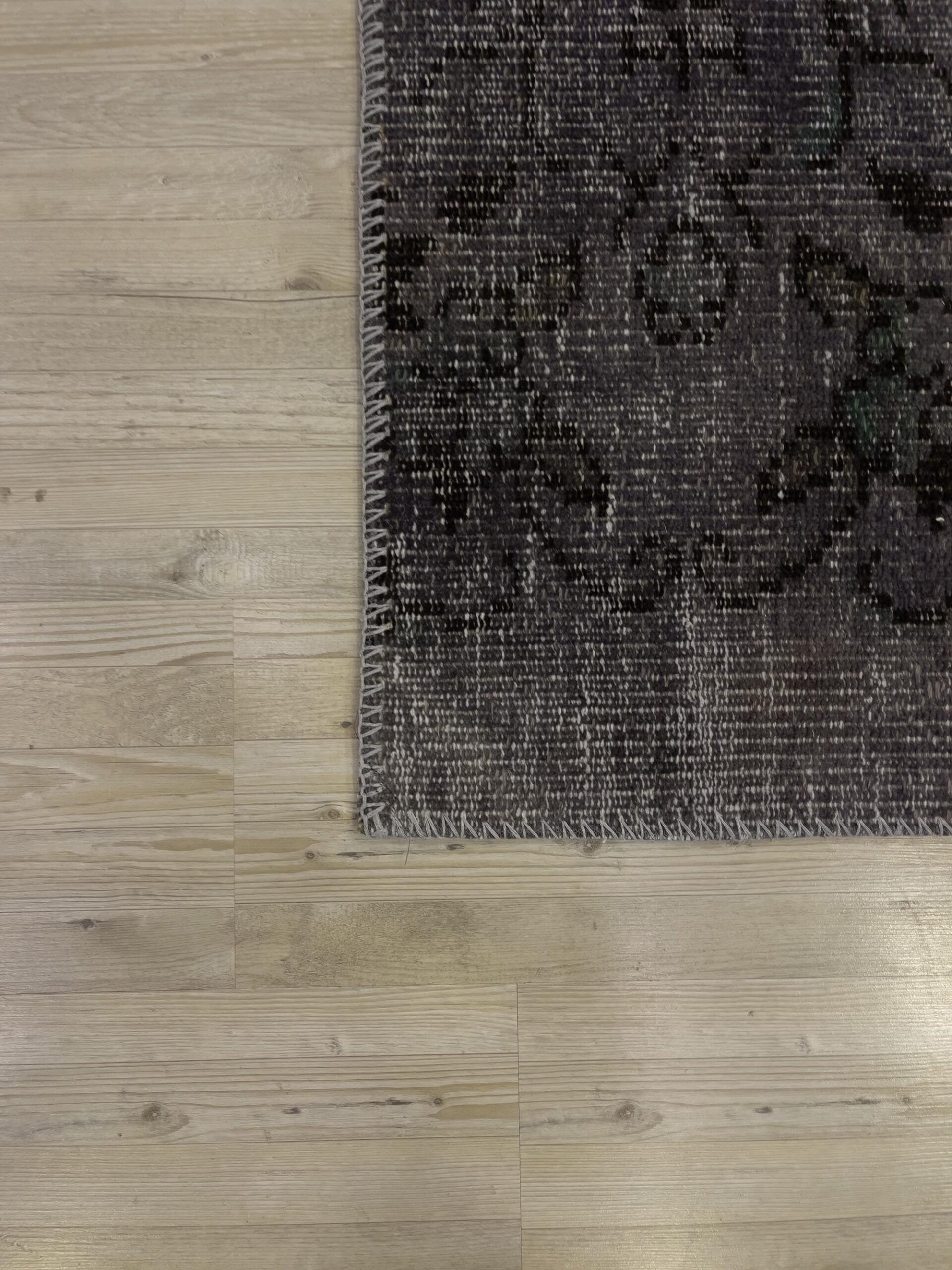 Hand-Woven Distressed Special Patchwork Rug — detail view 4, handmade vintage rug