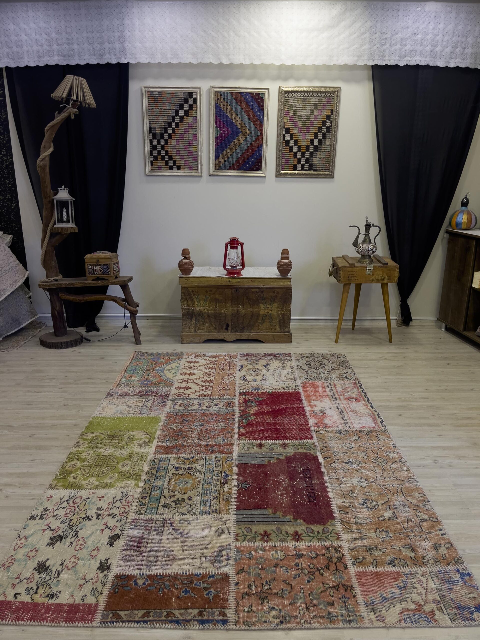 Modern Eşsiz Özel Patchwork Halı 163x233 cm 4037 - Görsel 7