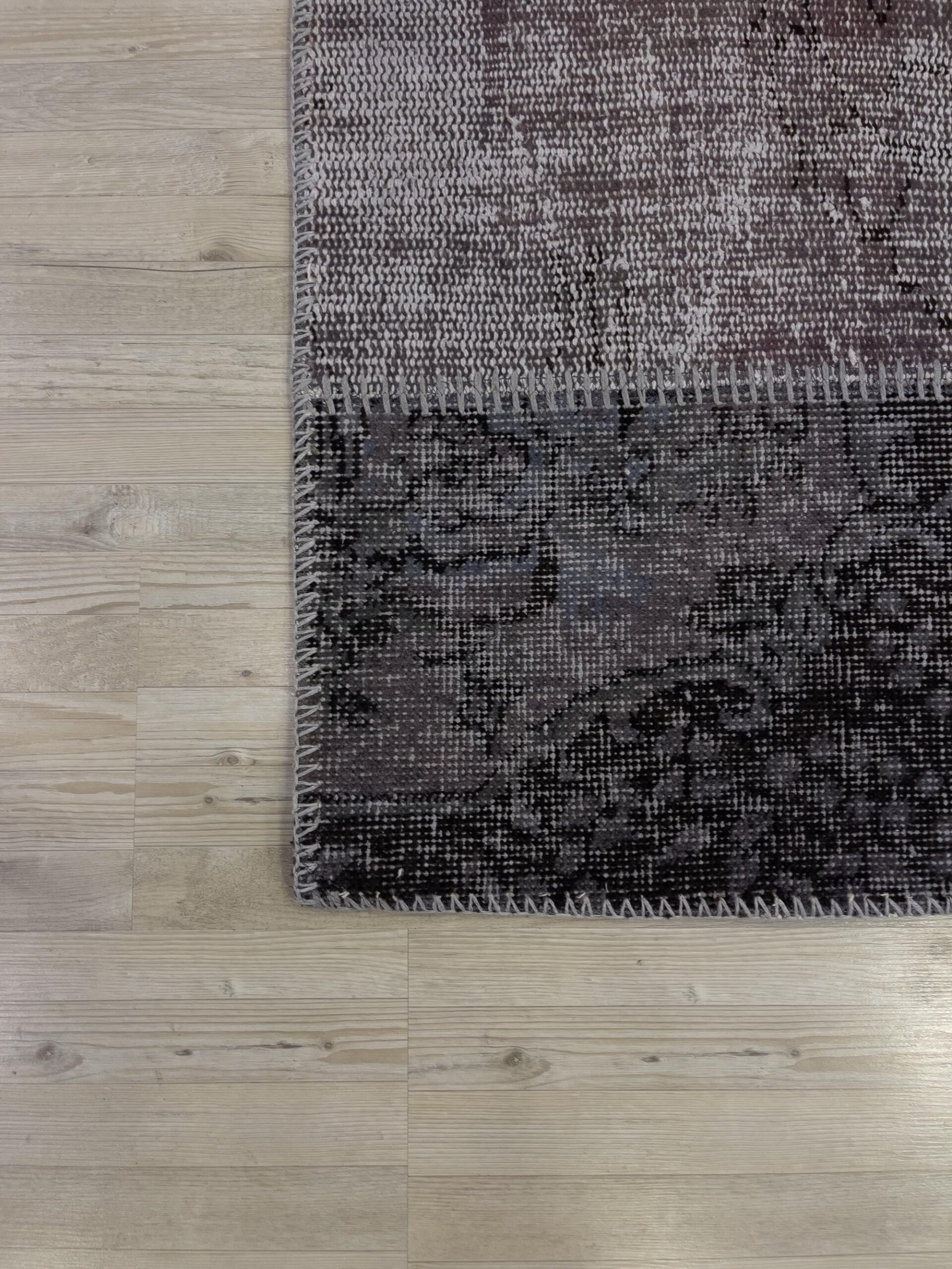 Unique Hand-Woven Patchwork Rug — detail view 5, handmade vintage rug