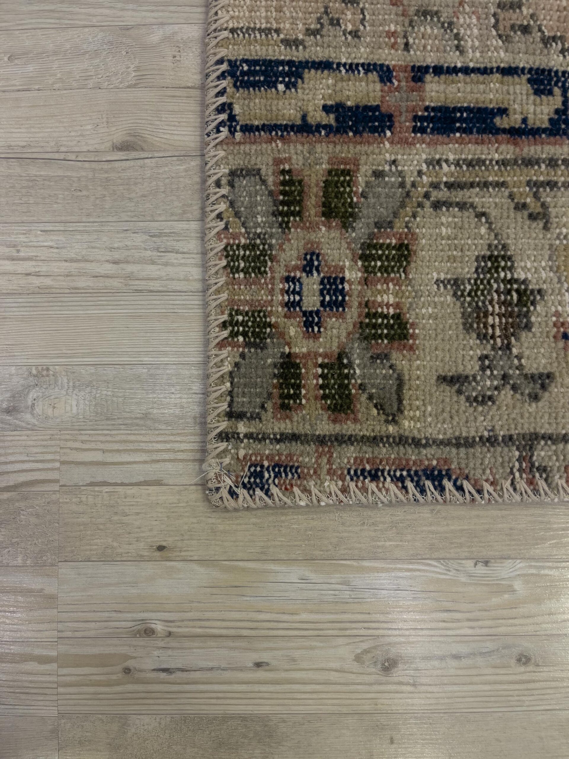 Handmade Patchwork Elegant Design Rug — detail view 2, handmade vintage rug