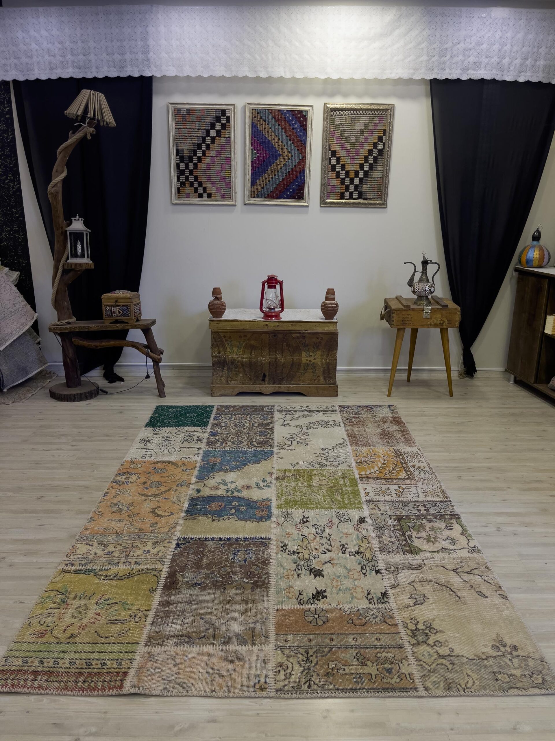 Eşsiz Güzelliğe Sahip Olan Özel Patchwork Halı 162x234 cm 4048 - Görsel 7