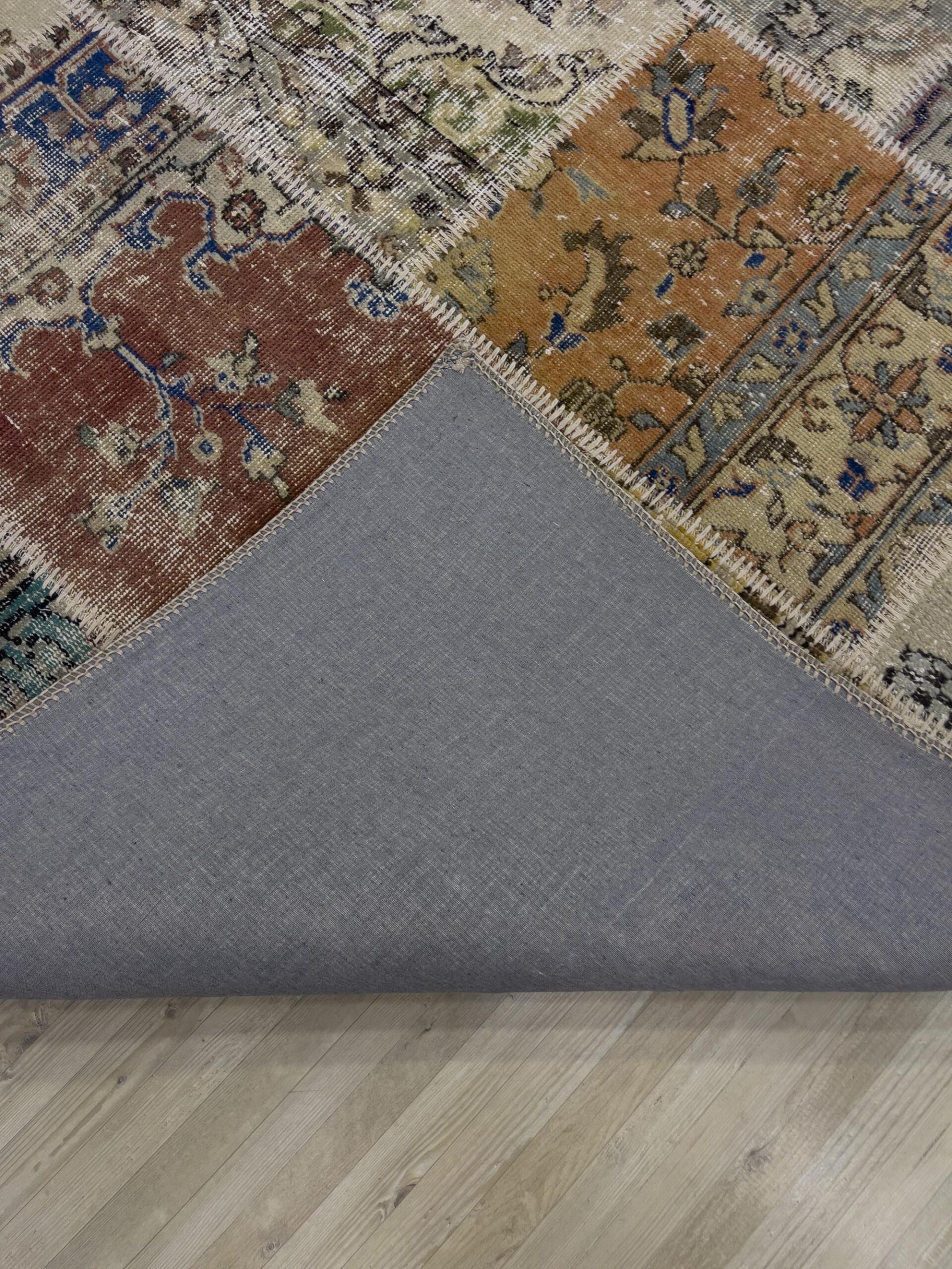 Handmade Patchwork Rug — detail view 3, handmade vintage rug