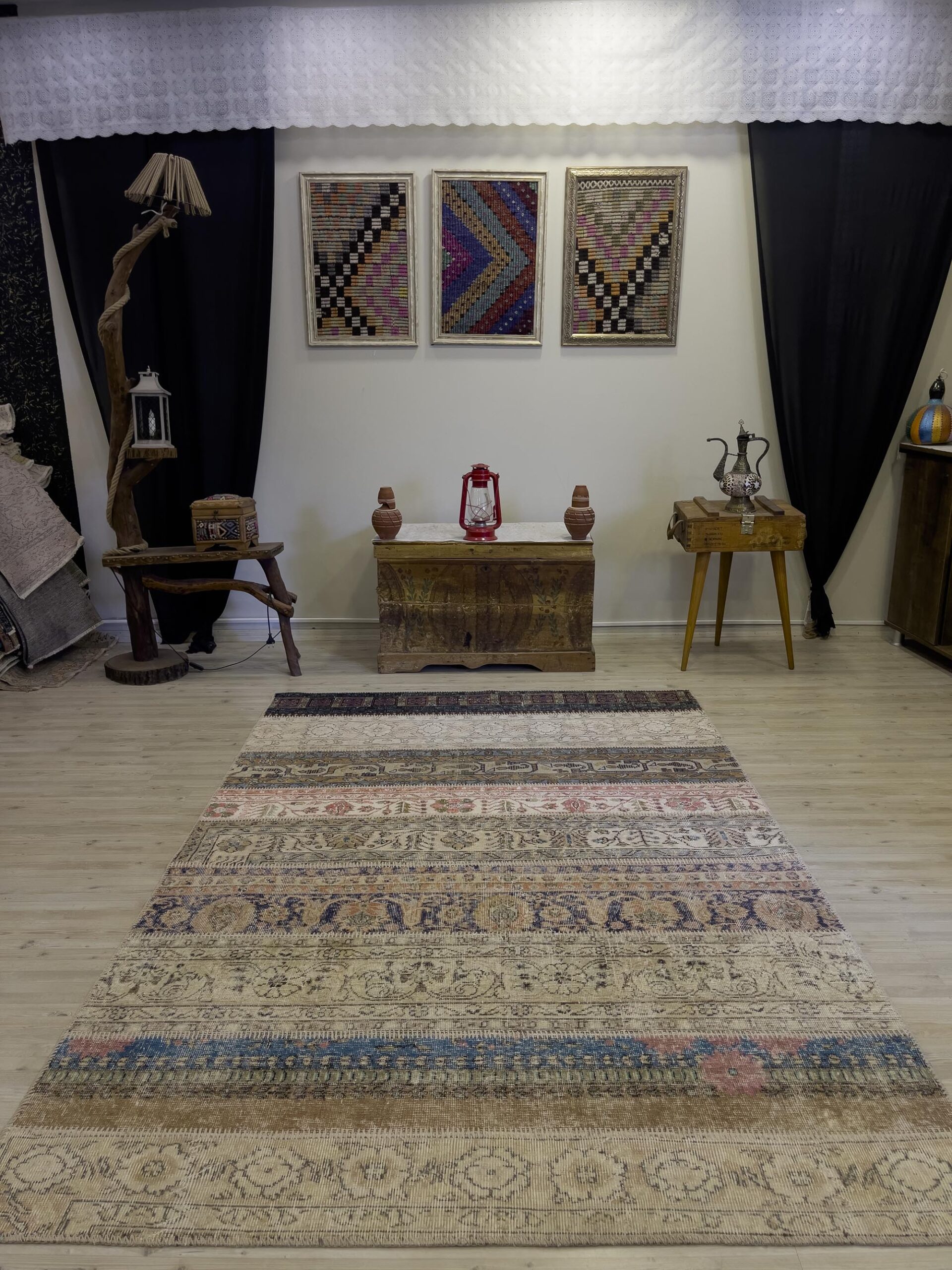 Eşsiz Güzelliğe Sahip Olan Özel Patchwork Halı 162x243 cm 4058 - Görsel 6