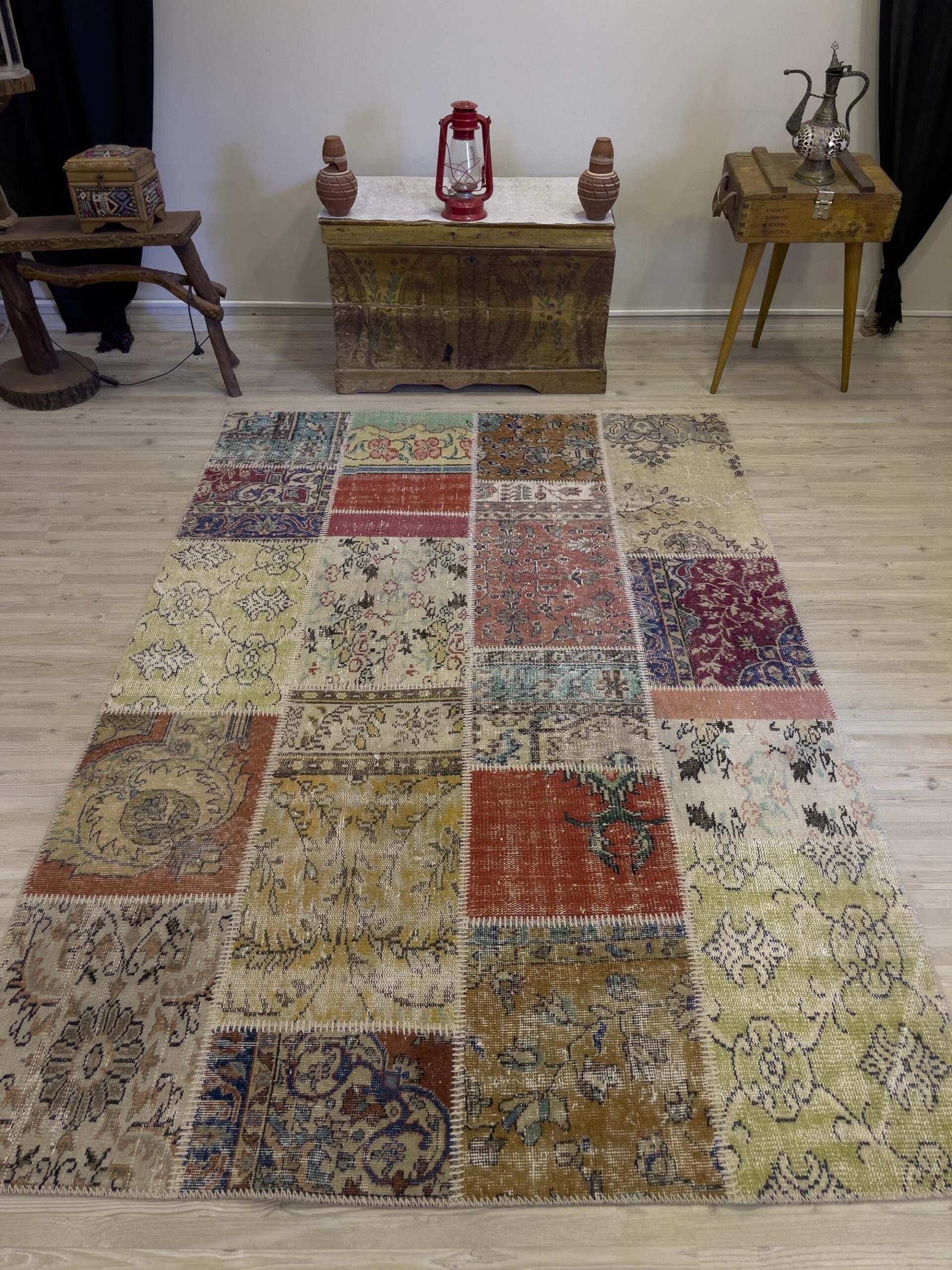Modern Eşsiz Özel Patchwork Halı 161x233 cm 4059