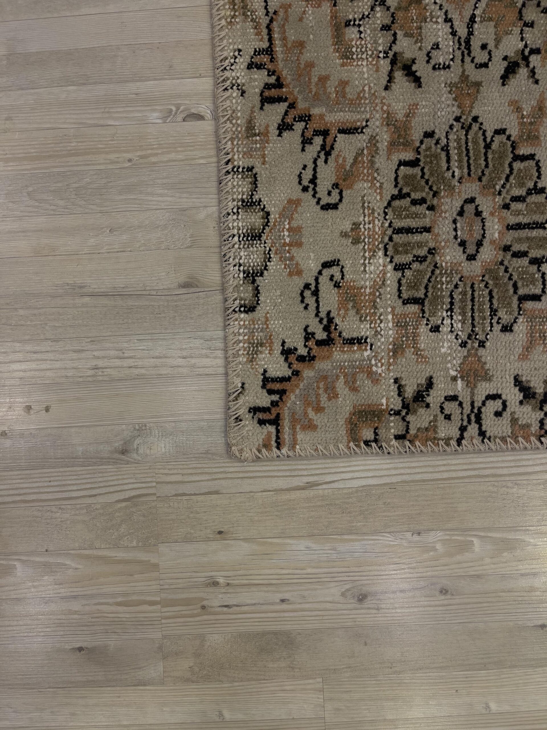 Modern, One-of-a-Kind Custom Patchwork Rug — detail view 4, handmade vintage rug