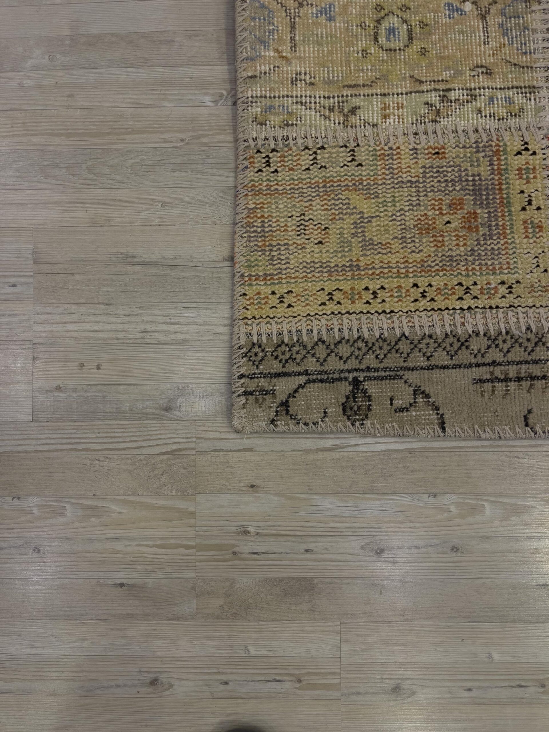 Modern, One-of-a-Kind Custom Patchwork Rug — detail view 4, handmade vintage rug