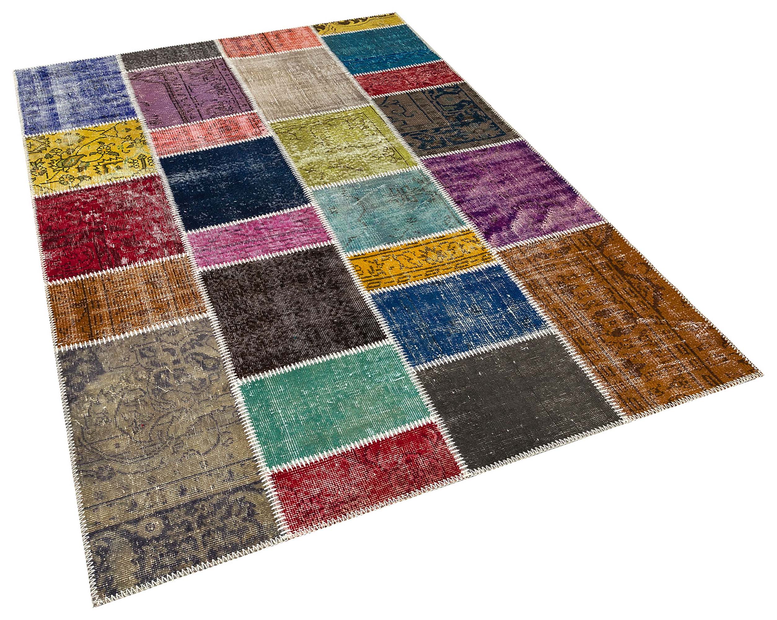 Patchwork Desenli El Yapımı Halı 160x230 cm 5972