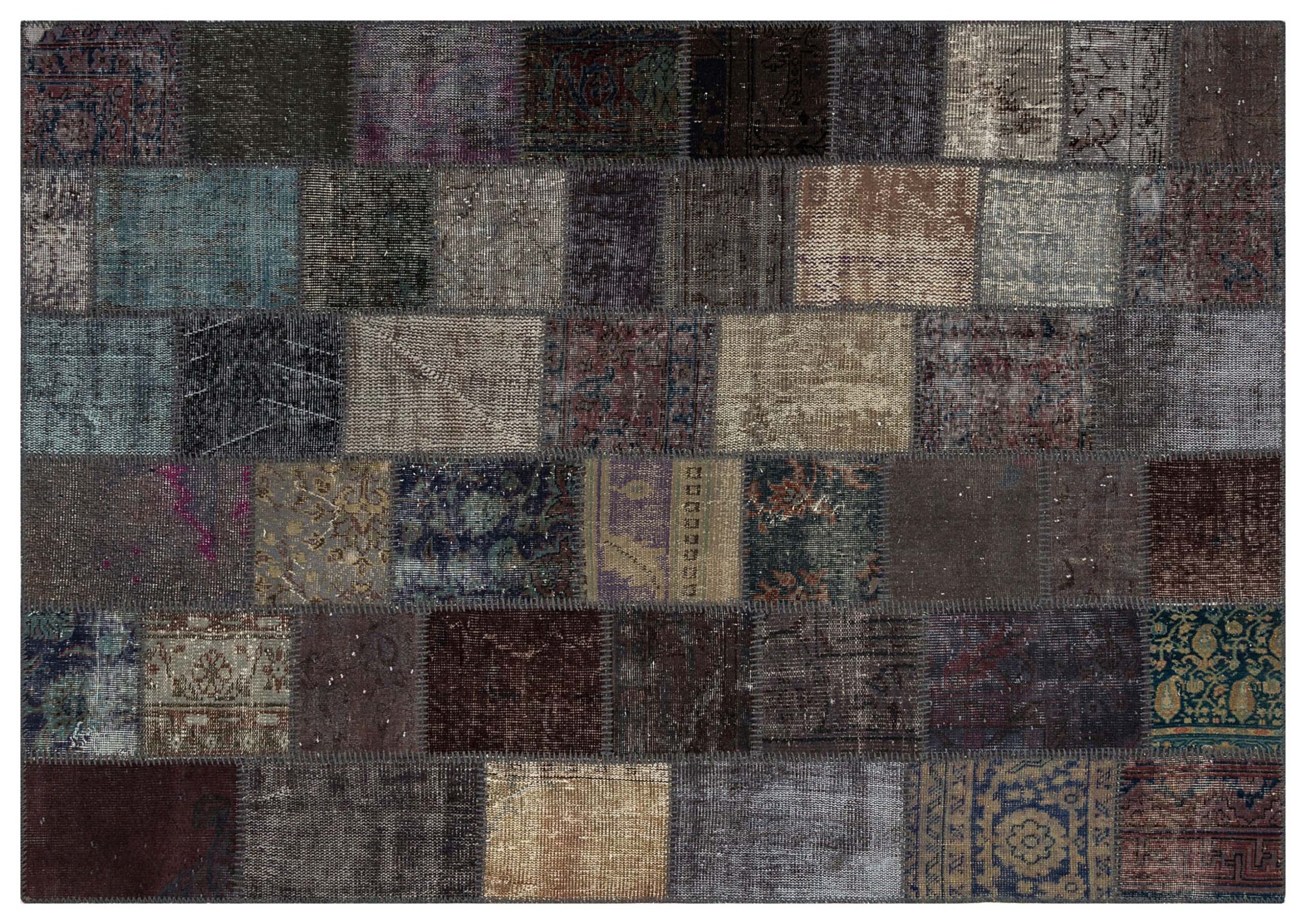 Handmade Patchwork Rug — detail view 2, handmade vintage rug
