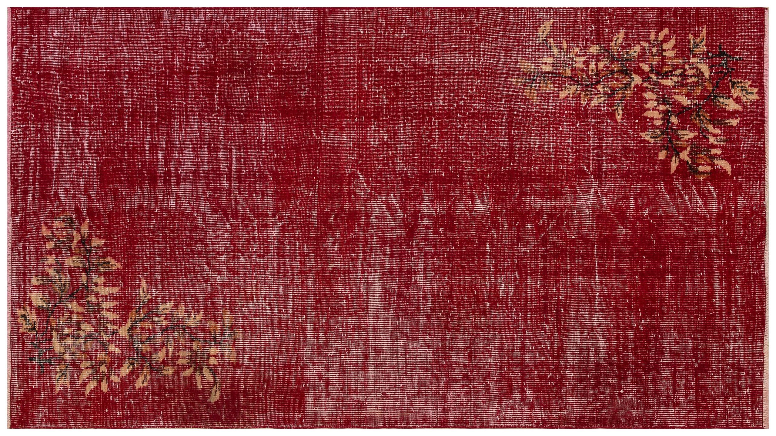 Distressed Vintage Handwoven Rug — detail view 2, handmade vintage rug