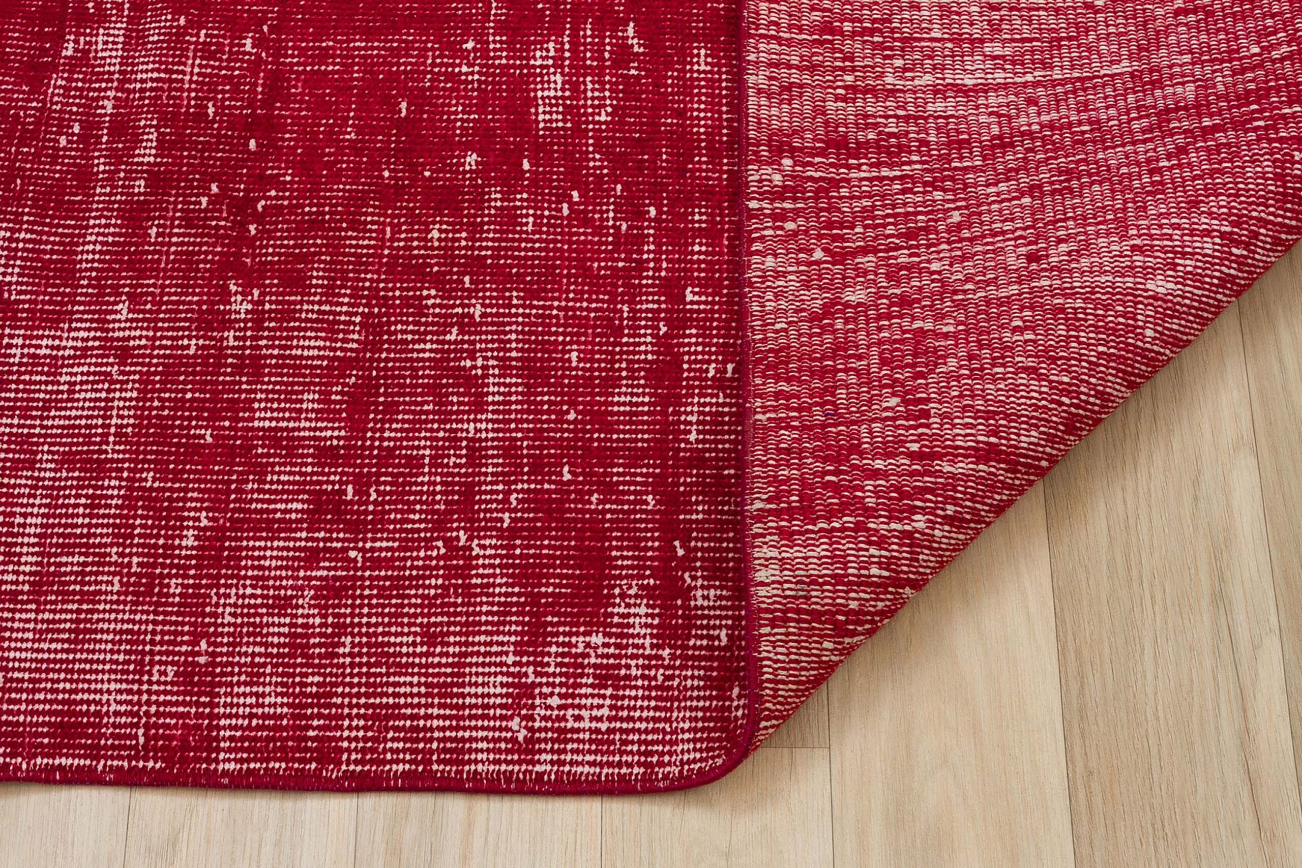 Distressed Vintage Handwoven Rug — detail view 3, handmade vintage rug