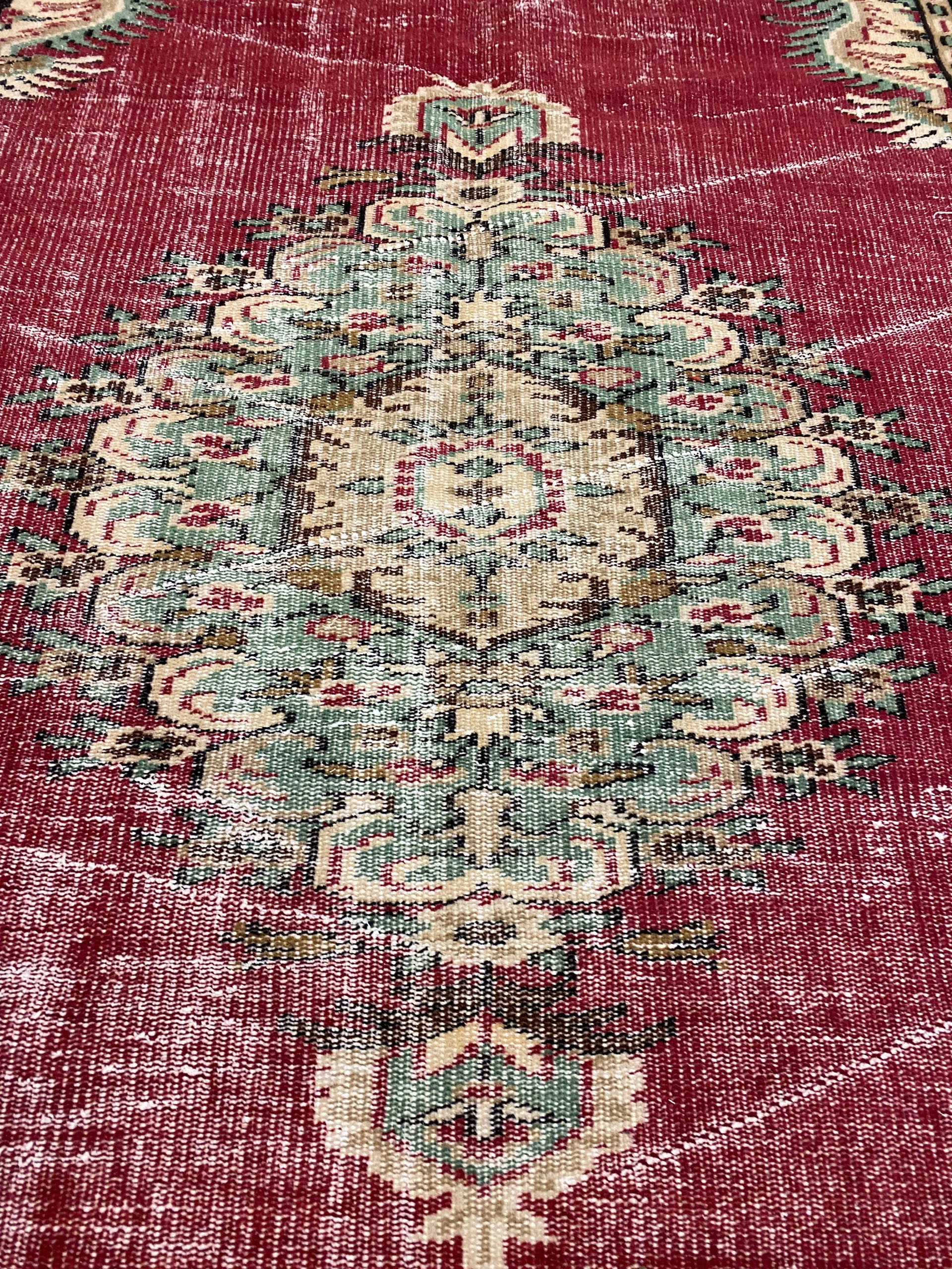 Handwoven Rug with Natural Dyes — detail view 4, handmade vintage rug