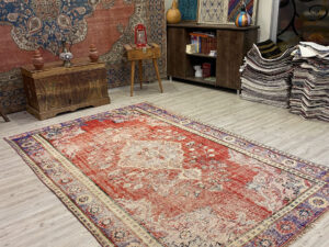 Geleneksel Vintage El Yapımı Halısı 171x270 cm 10311