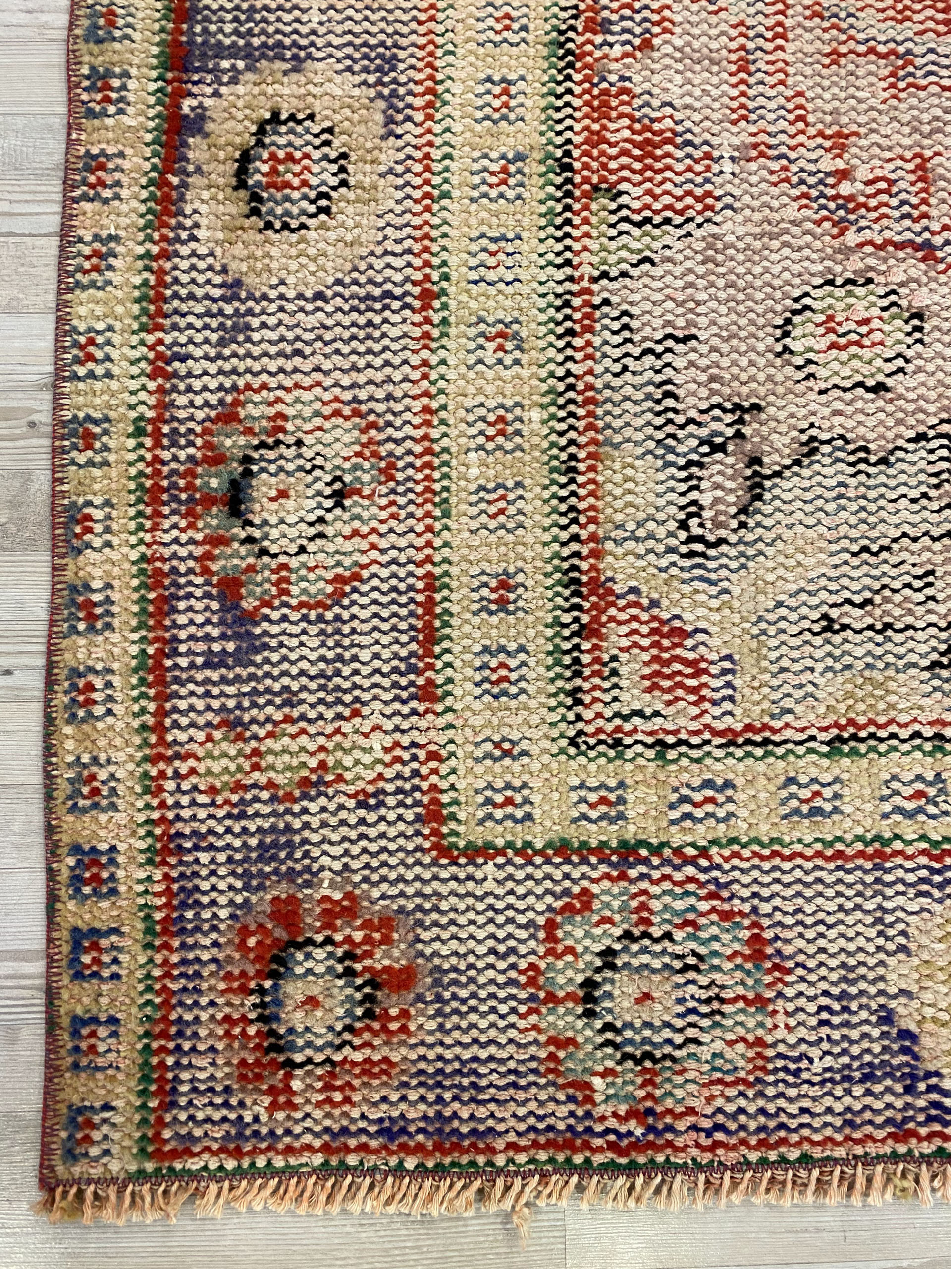 Traditional Vintage Handmade Rug — detail view 4, handmade vintage rug