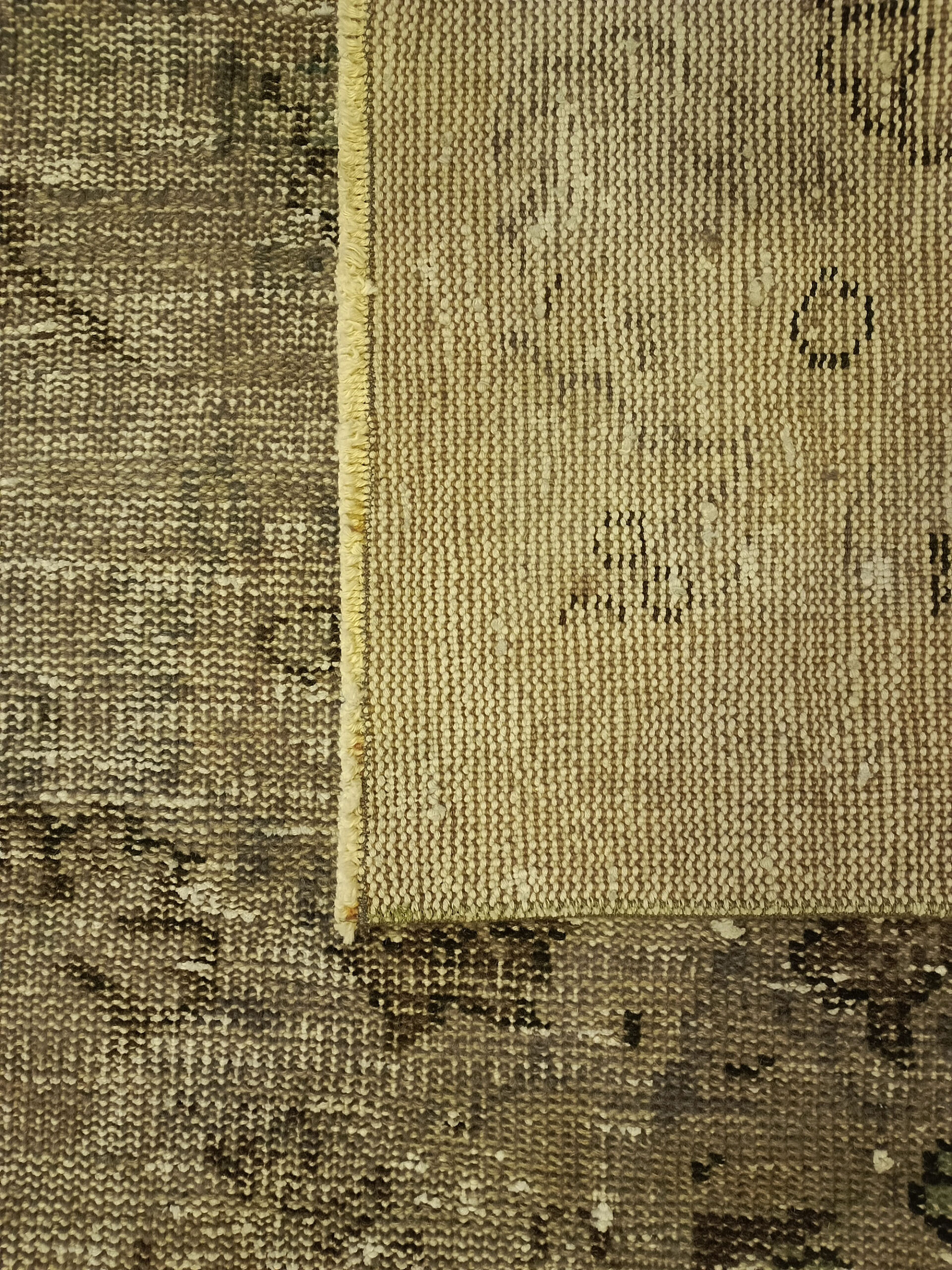 Handcrafted Distressed Rug — detail view 3, handmade vintage rug
