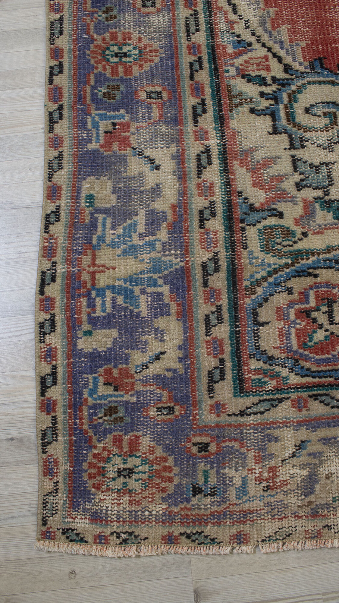 Century-Old Antique-Style Rug — detail view 3, handmade vintage rug