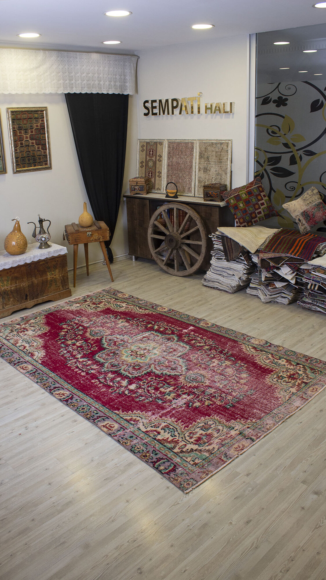 Vintage Yün Eskitme Halı   167x278 cm 10483