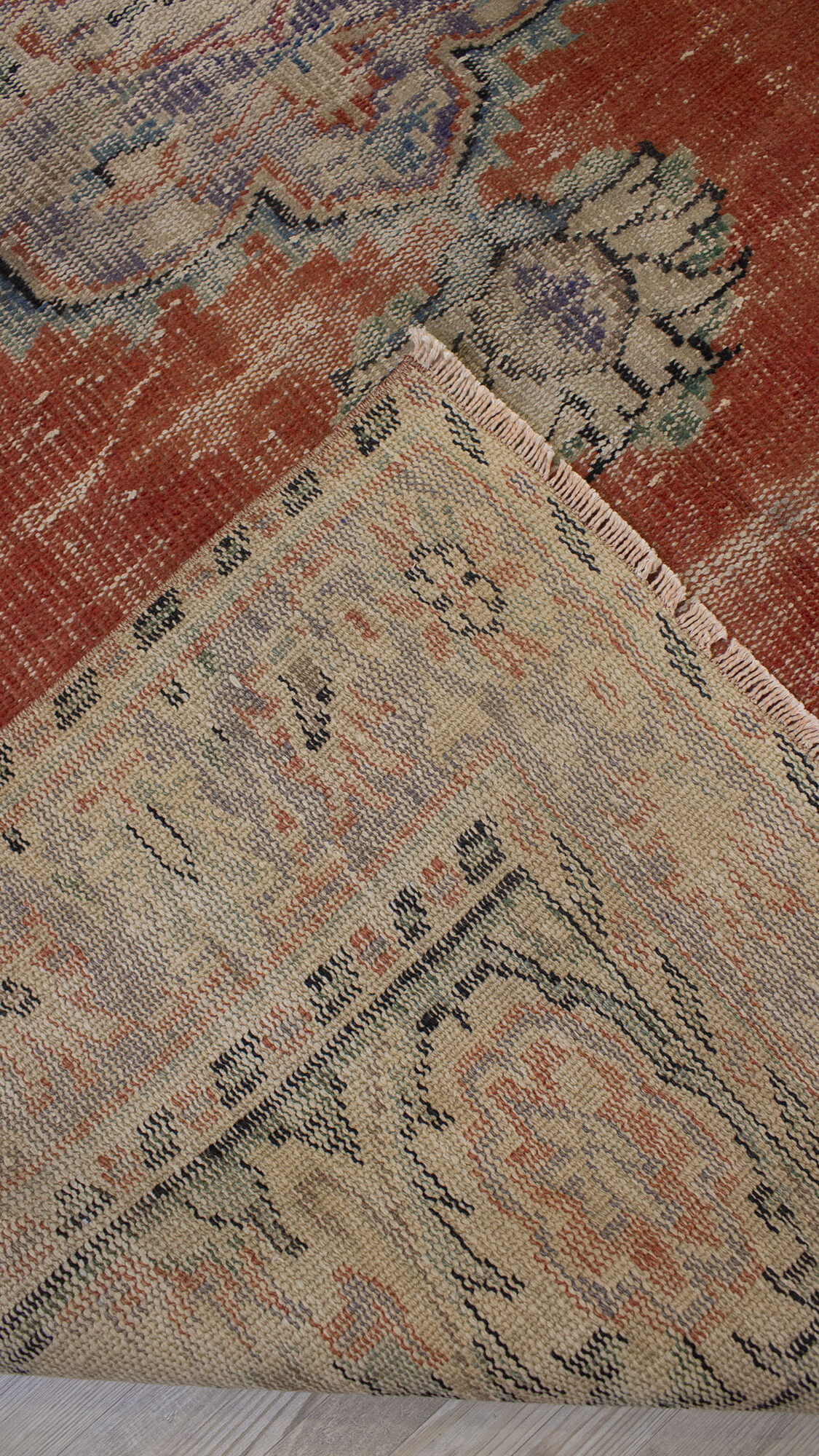 Vintage Handwoven Rug — detail view 3, handmade vintage rug