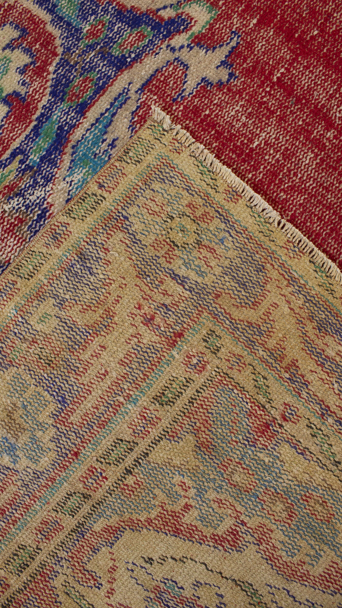 Handwoven Rug Dye-Dyed — detail view 3, handmade vintage rug