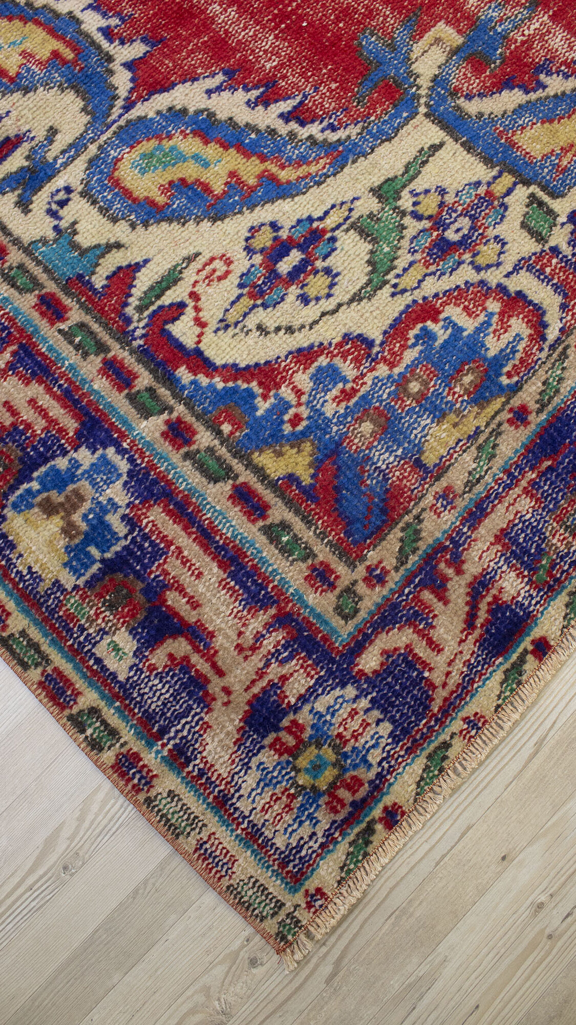 Handwoven Rug Dye-Dyed — detail view 5, handmade vintage rug