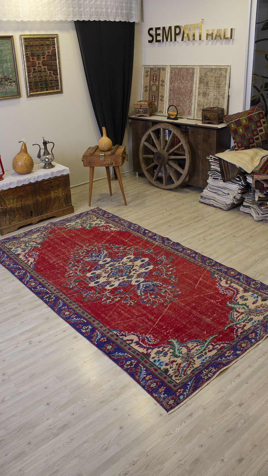 Traditional Vintage Handmade Rug 10,500 — detail view 2, handmade vintage rug