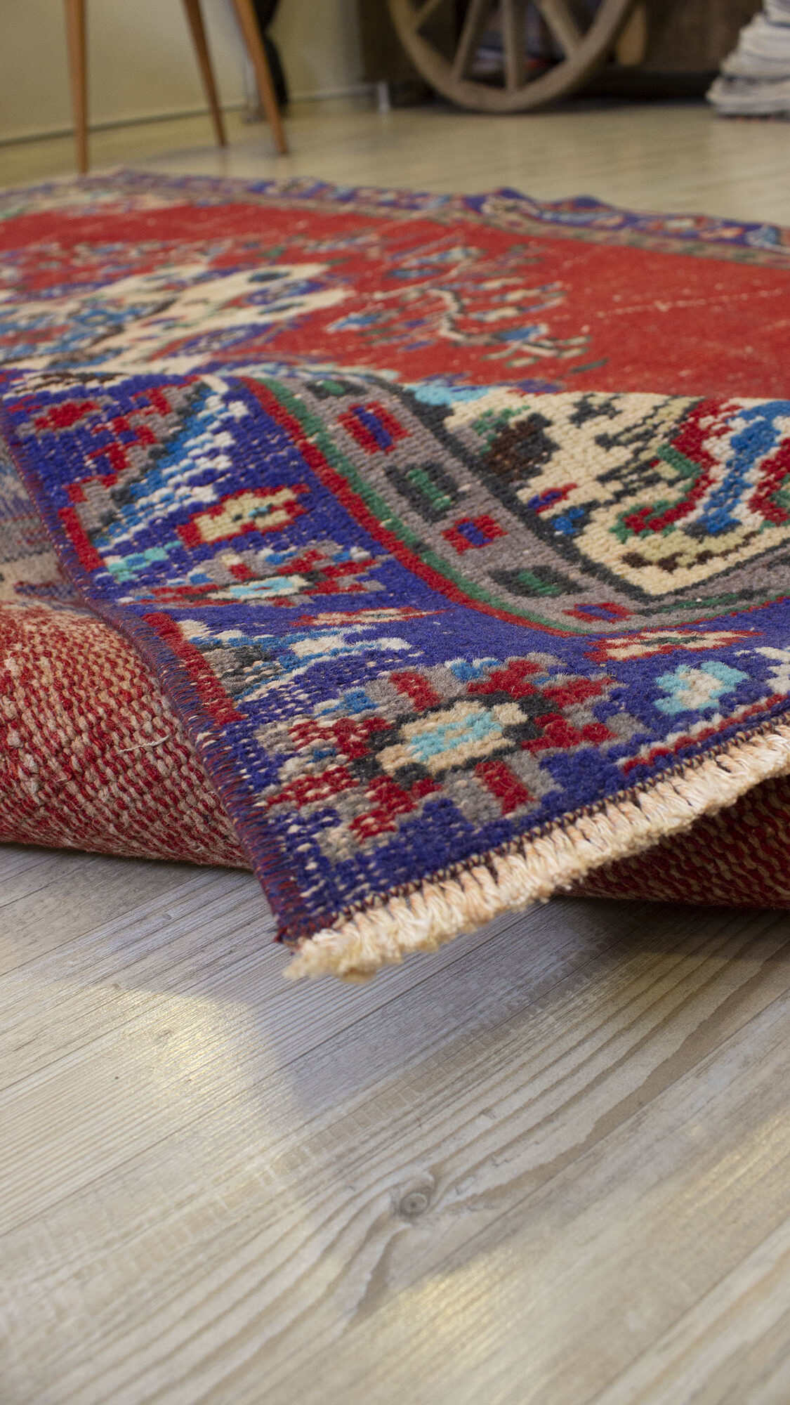 Traditional Vintage Handmade Rug 10,500 — detail view 4, handmade vintage rug