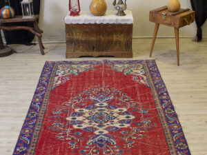 Geleneksel Vintage El Yapımı Halısı 140x270 cm 10500