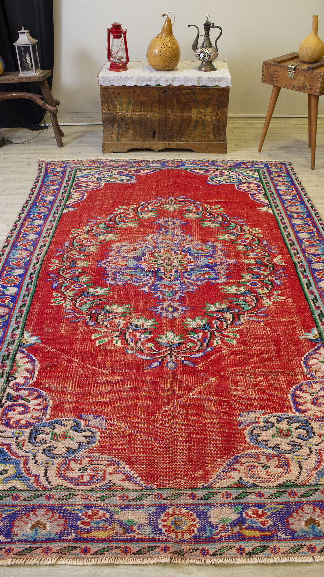 El Yapımı Vintage Halı 172x264 cm 10501 - Görsel 8