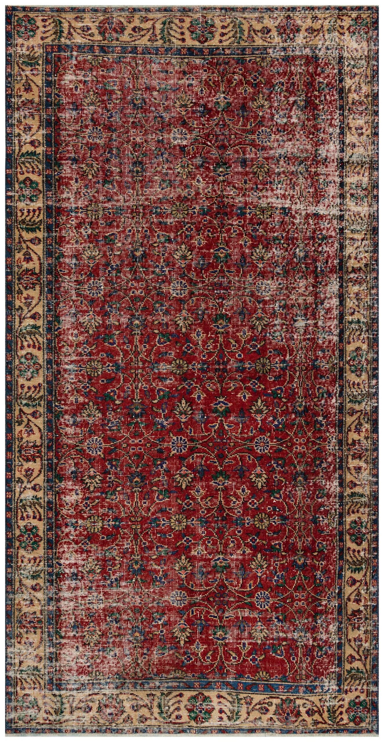 Traditional Vintage Handmade Rug — detail view 2, handmade vintage rug
