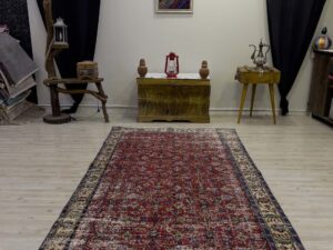 Geleneksel Vintage El Yapımı Halısı 142x272 cm 9096