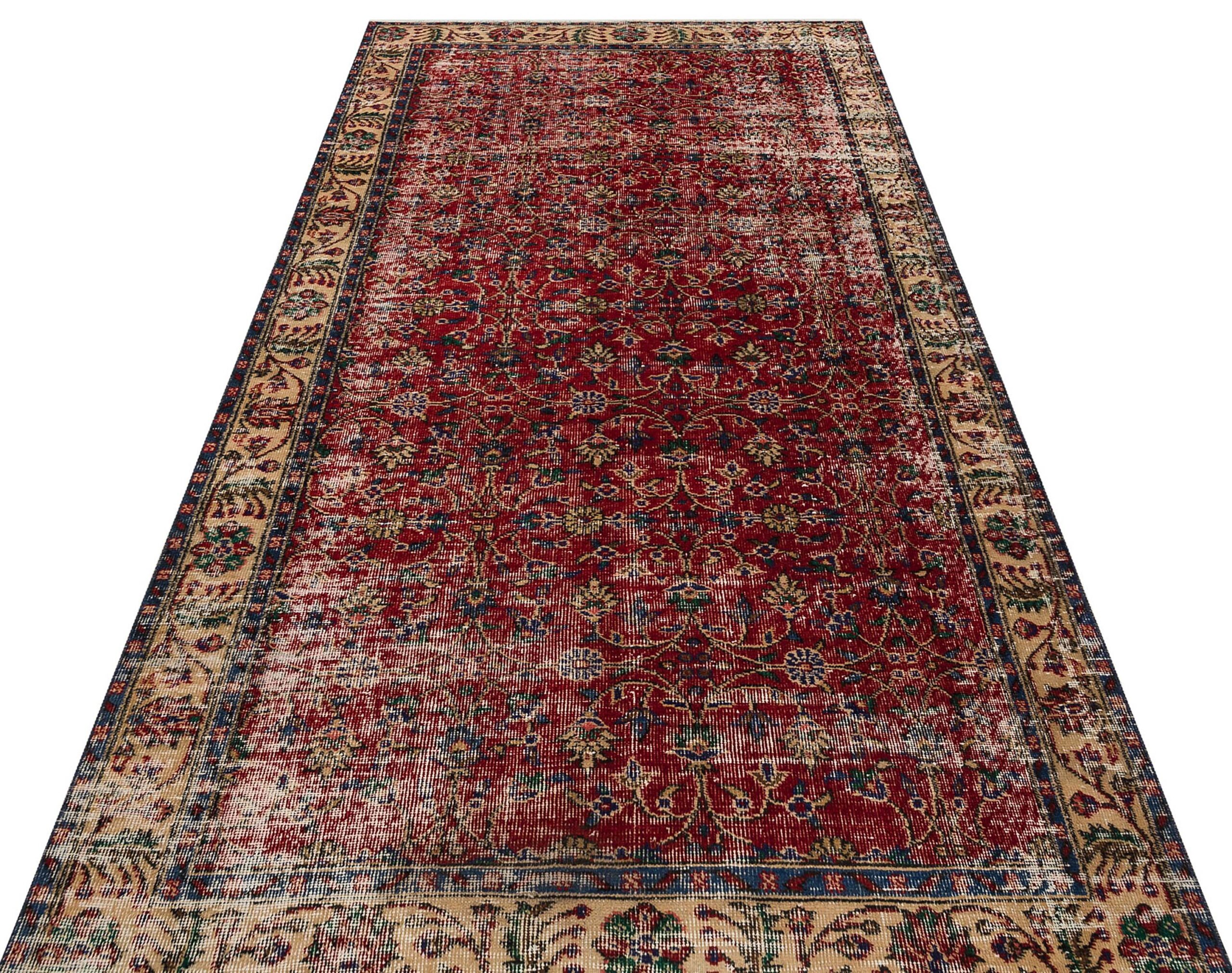 Traditional Vintage Handmade Rug — detail view 4, handmade vintage rug