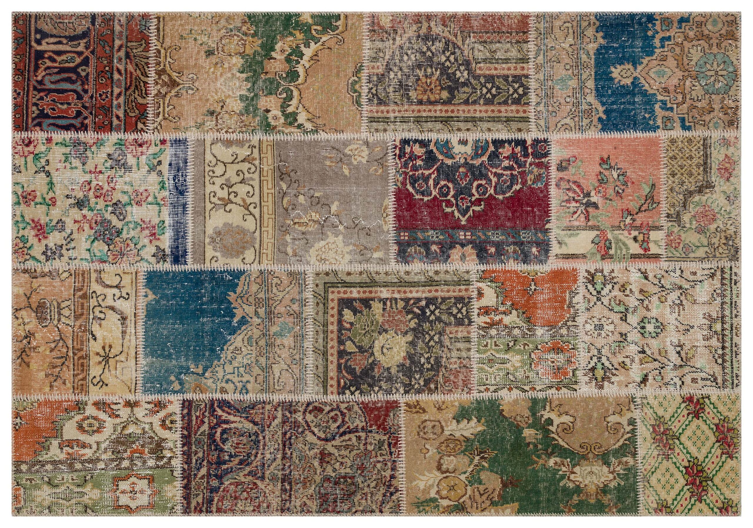 Geleneksel El Yapımı Patchwork Halısı 160x230 cm 6211 - Görsel 6