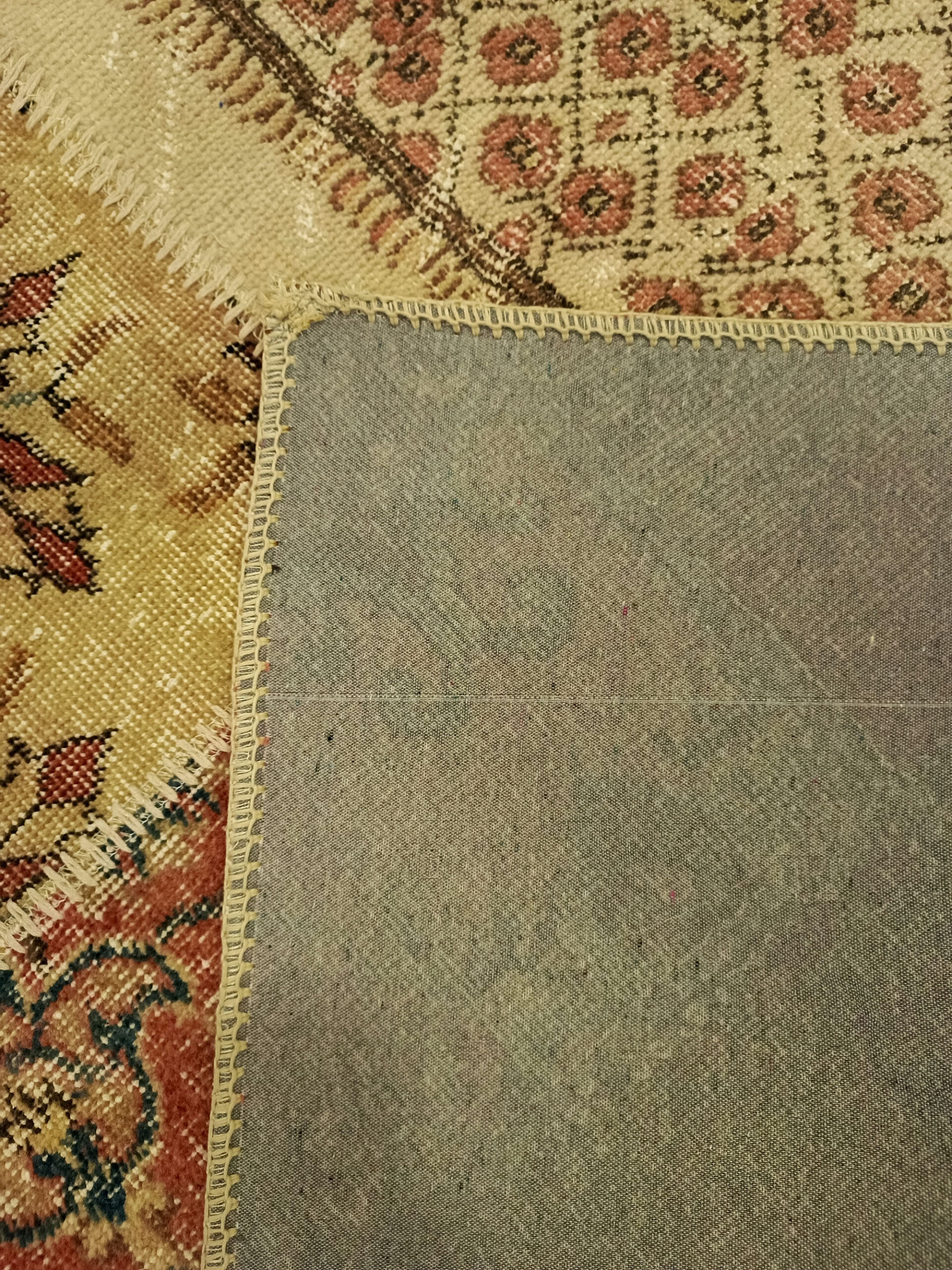 Classic Hand-Woven Patchwork Rug — detail view 3, handmade vintage rug