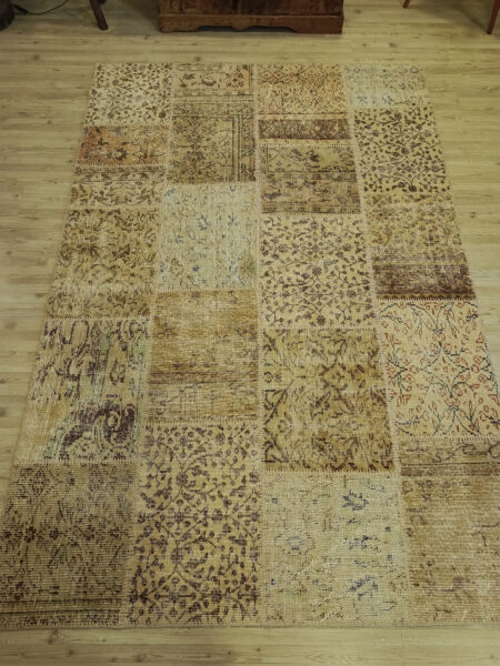 Handwoven Custom-Designed Patchwork Rug - SKU 6390 - Detail View