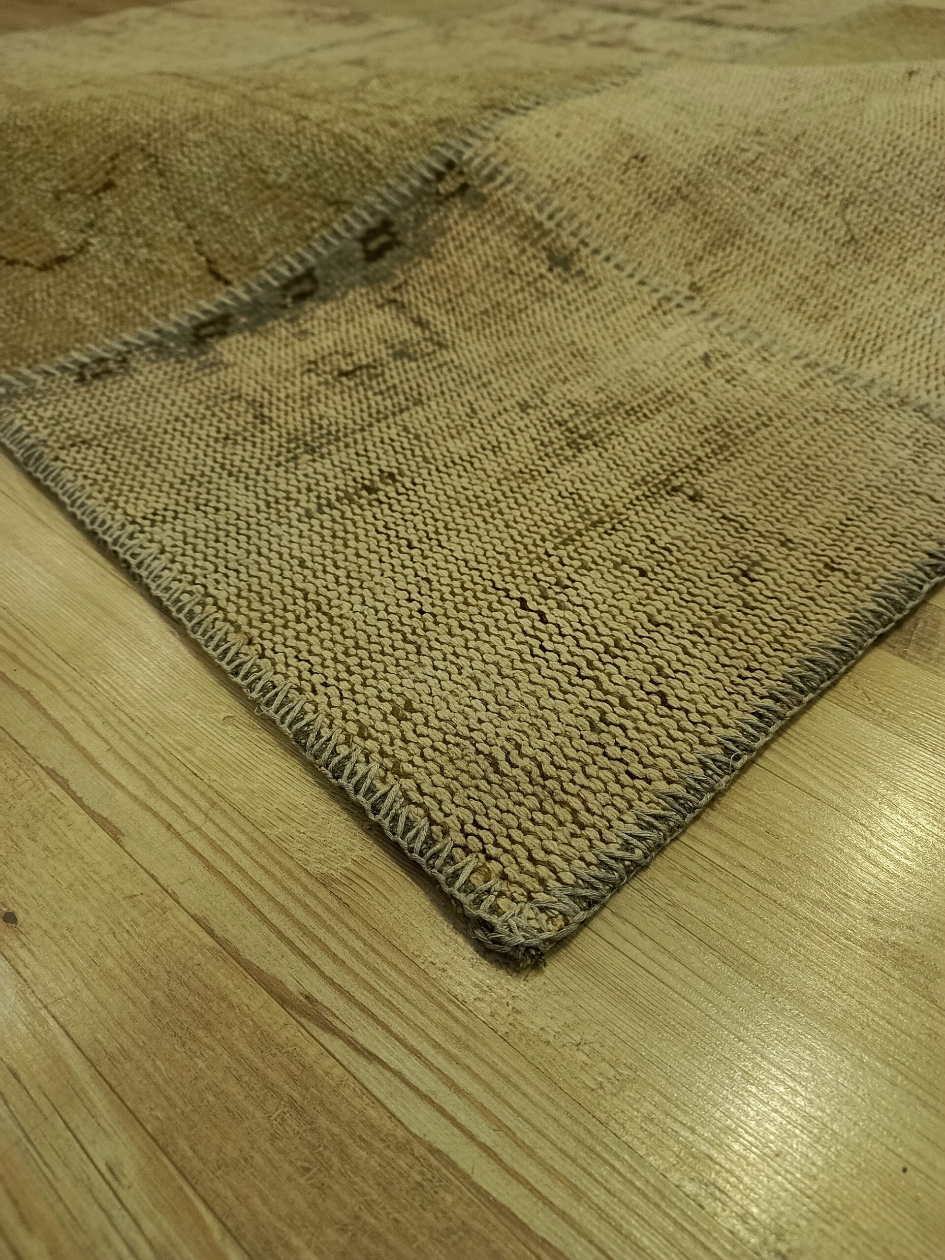 Handwoven Patchwork Rug Dyed with Natural Dyes — detail view 3, handmade vintage rug