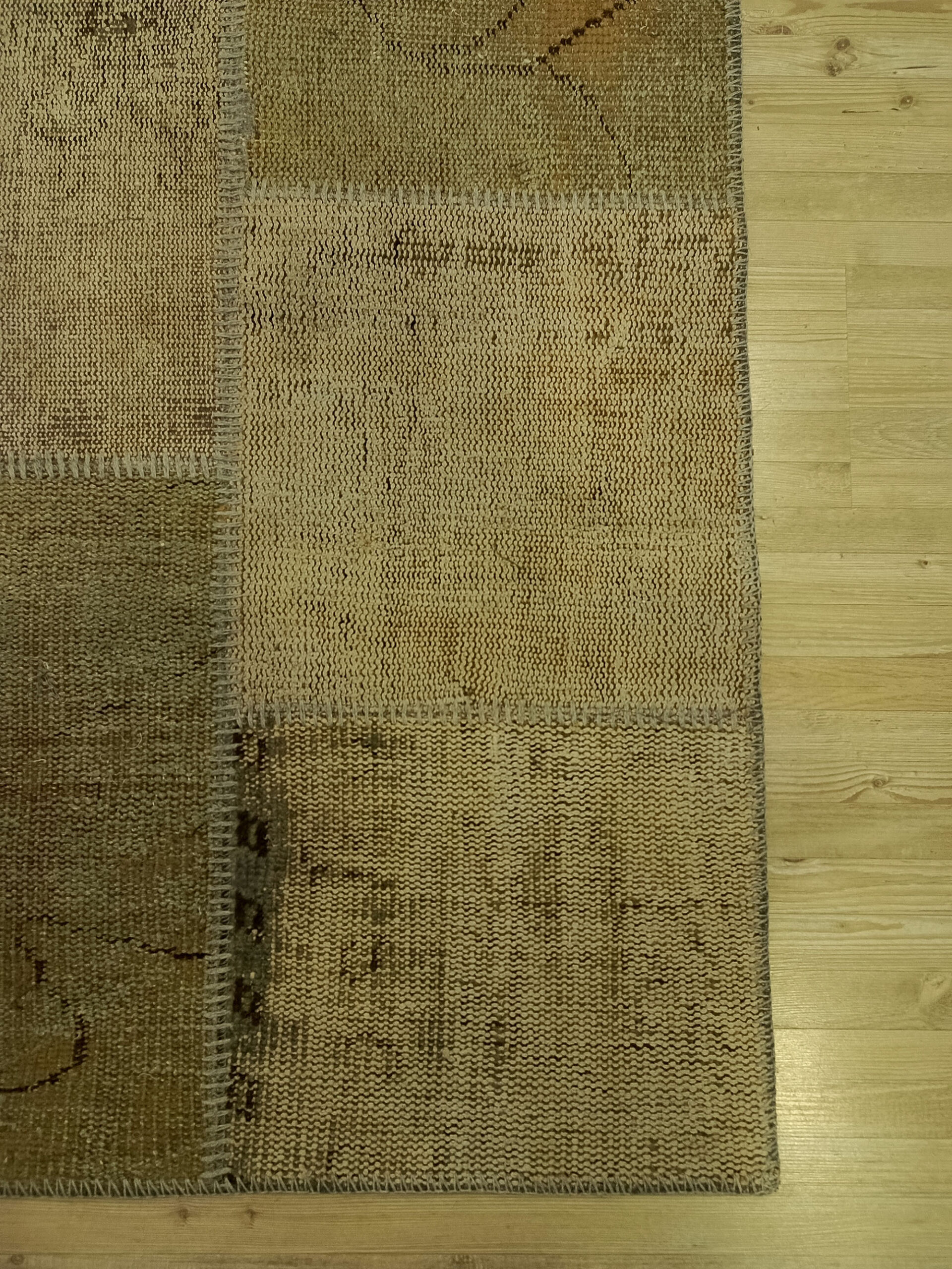 Handwoven Patchwork Rug Dyed with Natural Dyes — detail view 4, handmade vintage rug