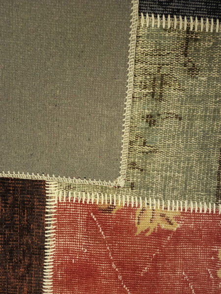 Handwoven Patchwork Rug - SKU 6397 - Detail View