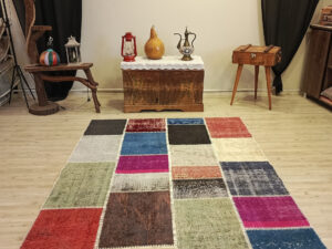Yün Dokuma  Patchwork Halı   160x225 cm  6401