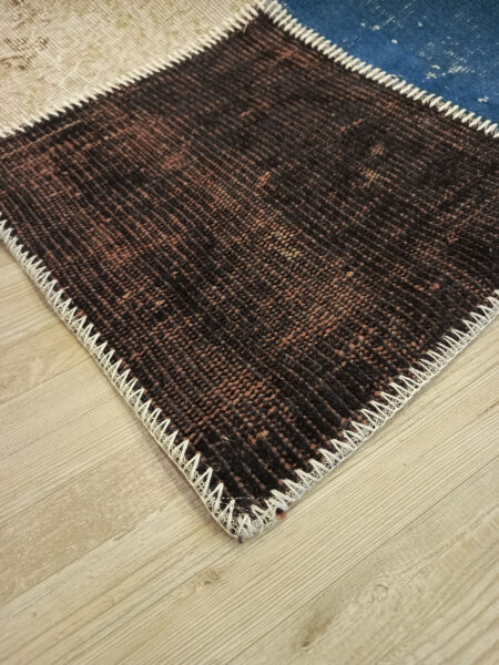 Handwoven Classic Patchwork Rug - SKU 6404 - Detail View