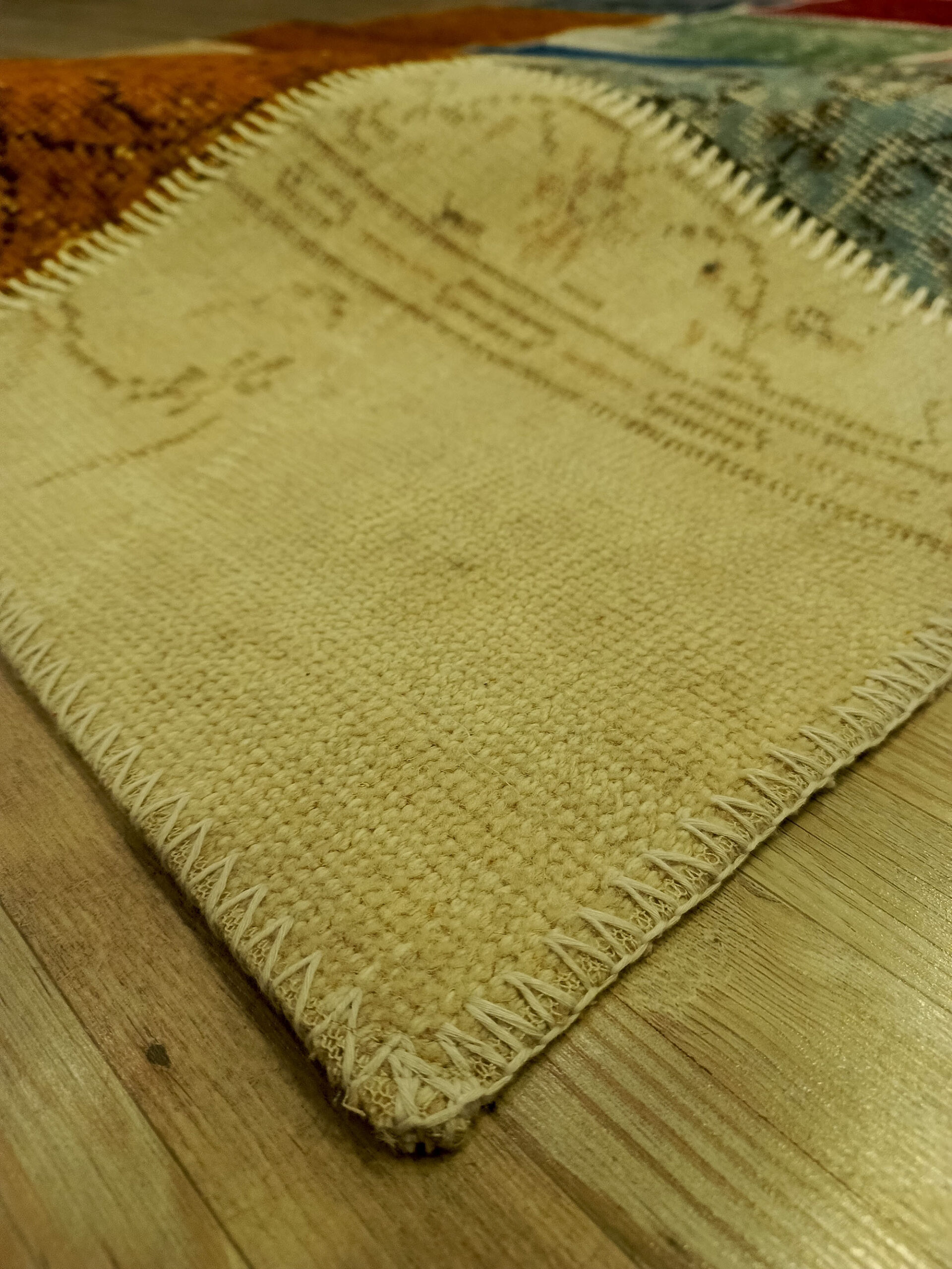 Handmade Anatolian Patchwork Rug — detail view 5, handmade vintage rug